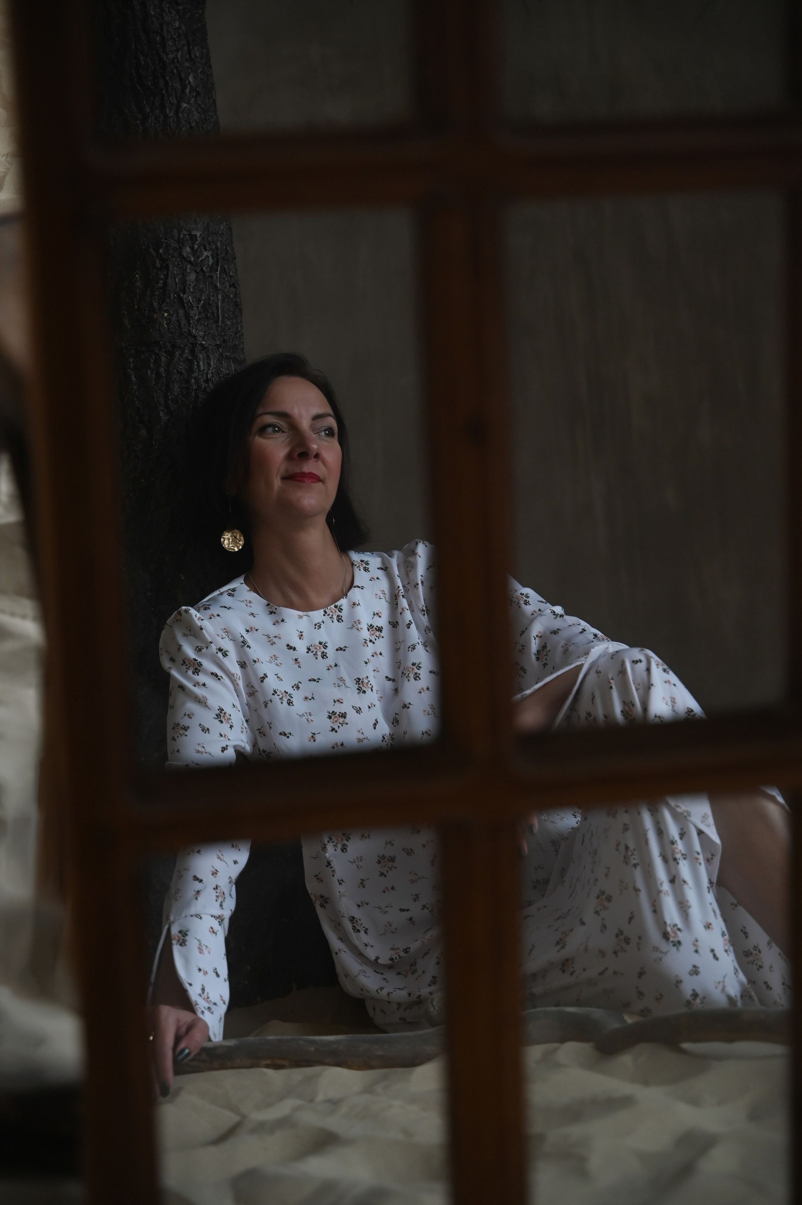 Женская фотосессия в студии с песком. Портретный фотограф в Москве Казьмина Олеся