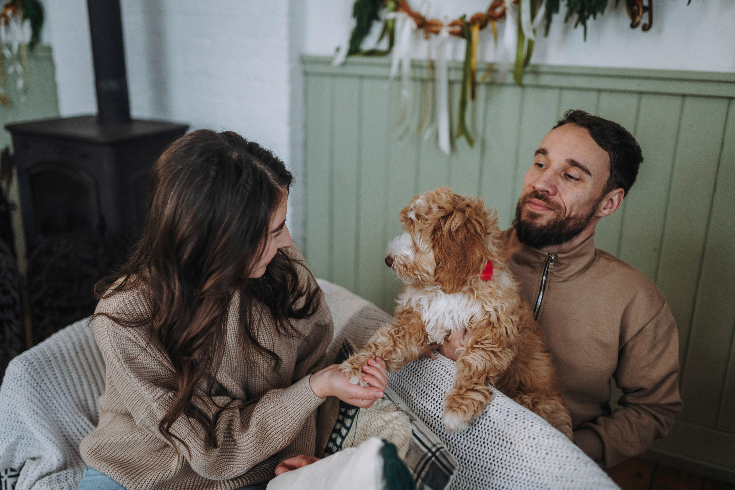 Мёрфи, Таня и Антон. Фотограф анималист в Спб недорого Олеся Майорова