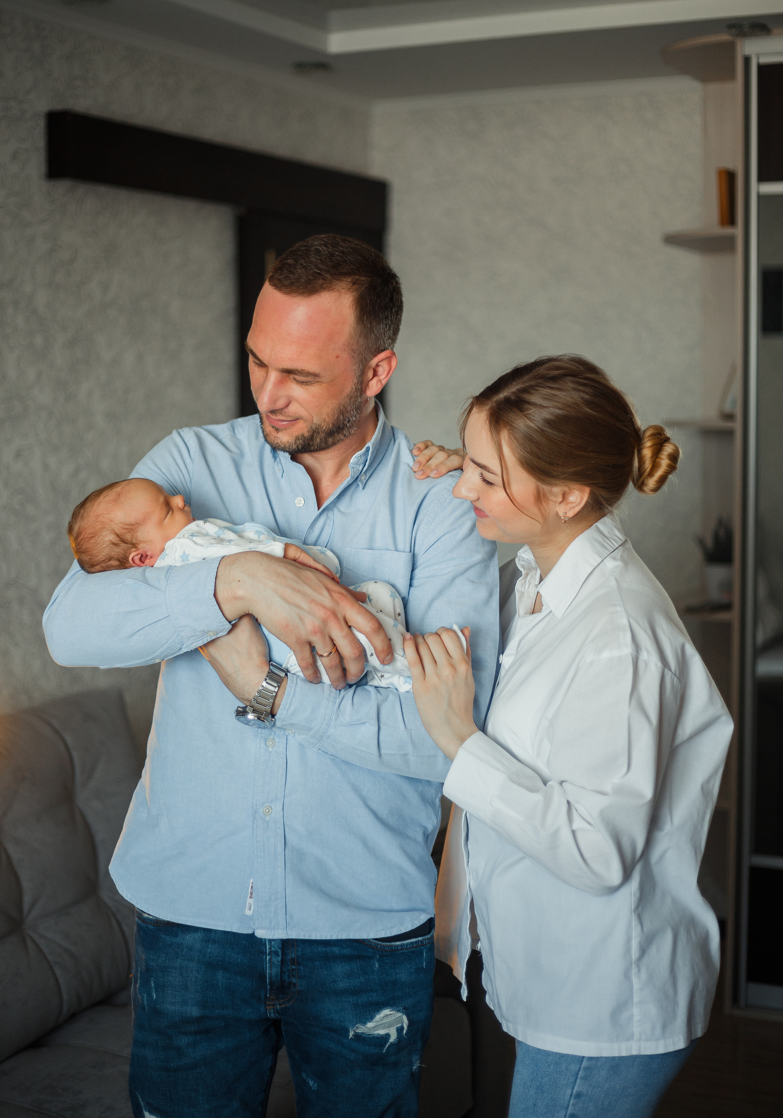 Домашняя фотосессия с малышом. Фотограф Мария Новоселова. Сургут