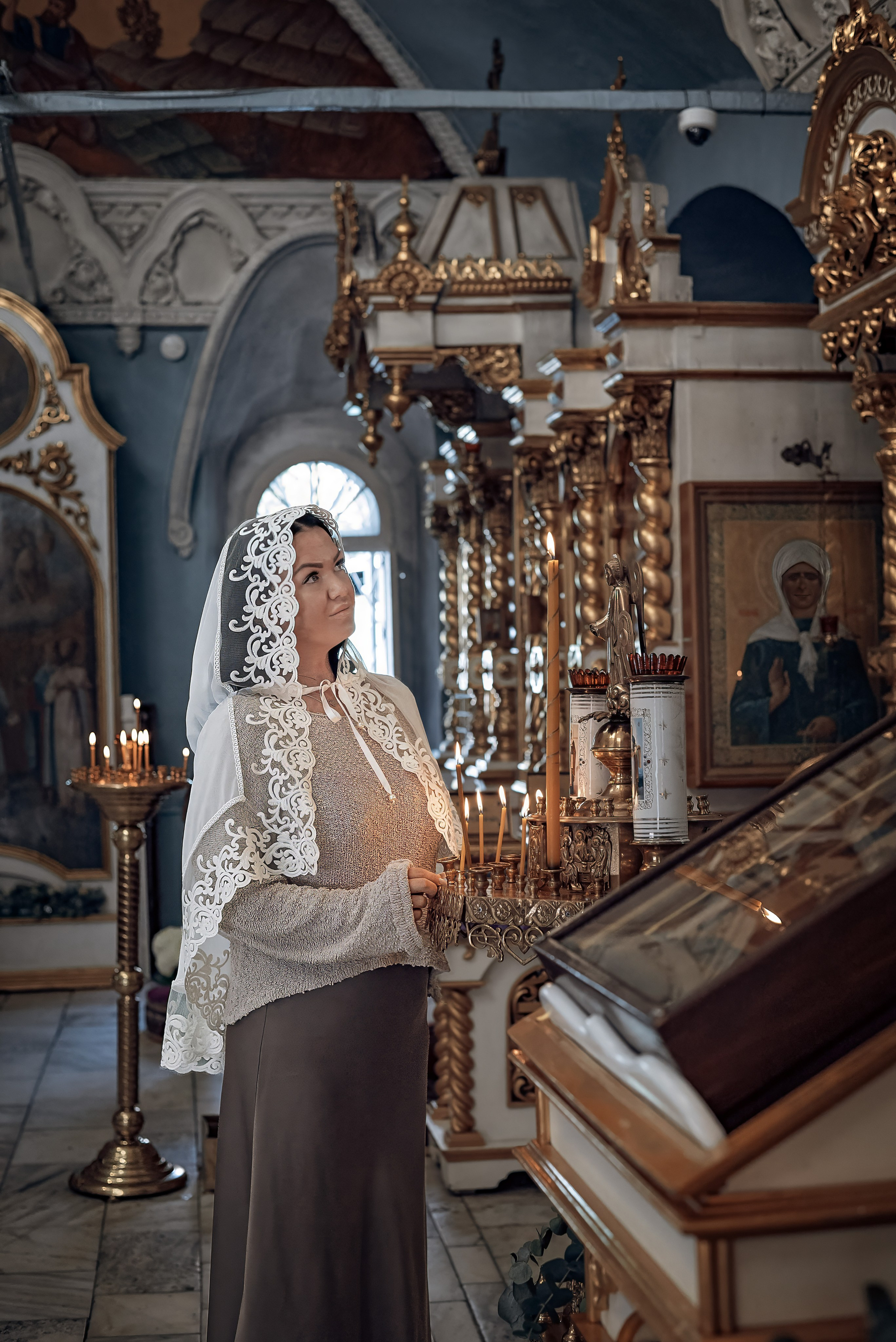 Крещение Аглайи в Покровском кафедральном соборе. Фотографы крещения/венчания  Красноярск Татьяна и Вячеслав Переваловы