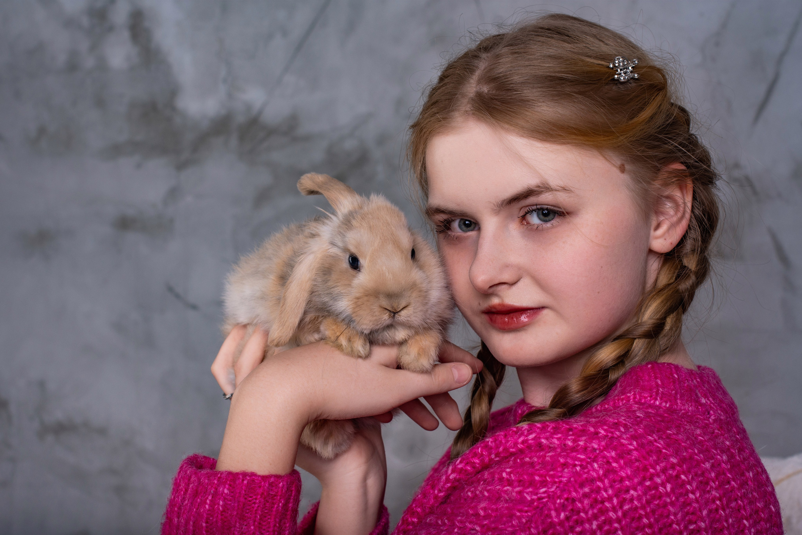 Дети и кролик. Детский фотограф в Новокузнецке Николай Чекалин