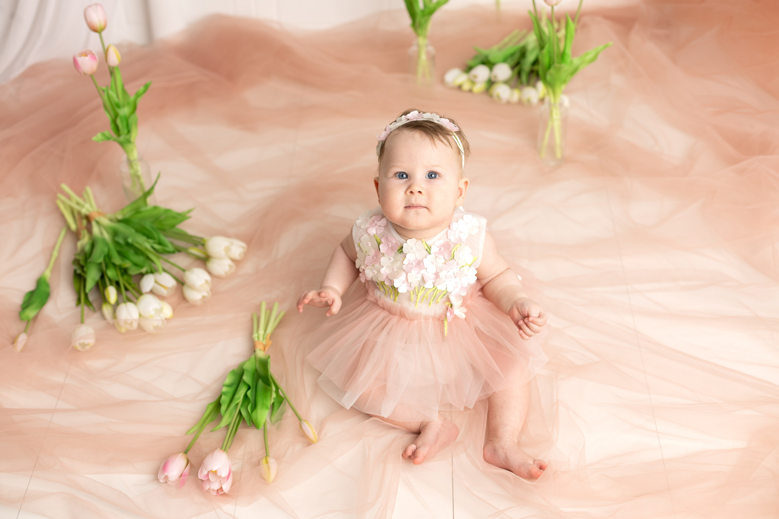 Весенний фотопроект для детей с рождения до года. Фотограф новорожденных, детский фотограф в г. Оренбурге Екатерина Козлова