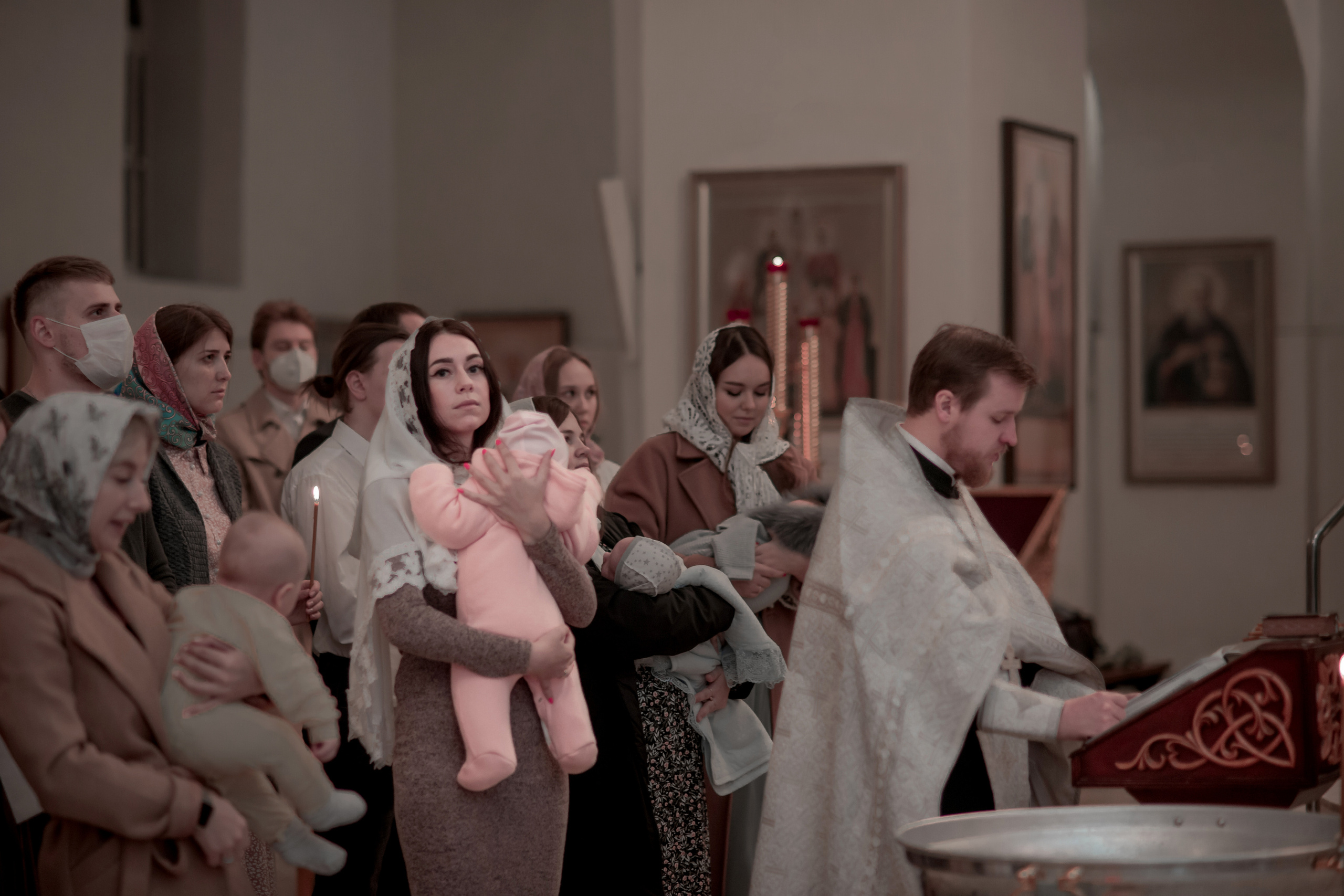 Крещение Есении. Семейный, детский и церковный фотограф в Воронеже Валентина Борзикова