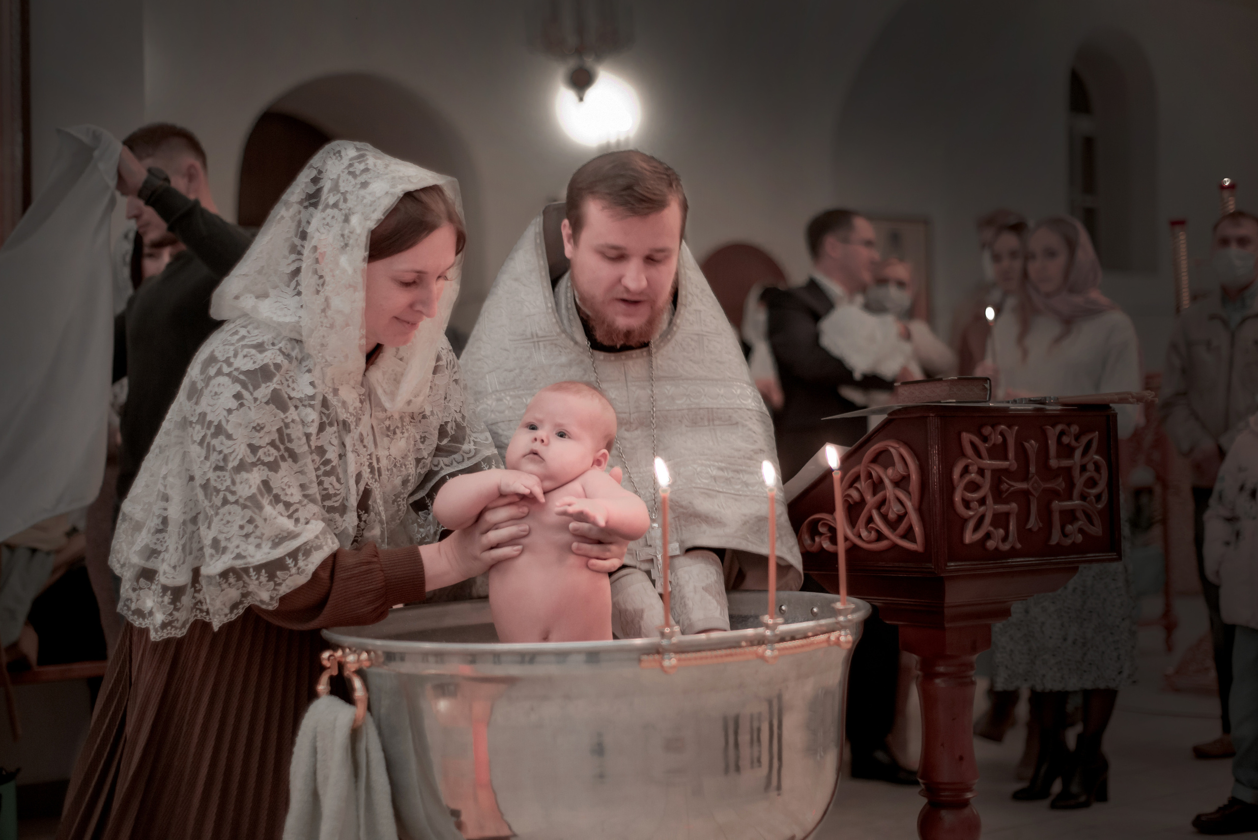 Крещение Есении. Семейный, детский и церковный фотограф в Воронеже Валентина Борзикова