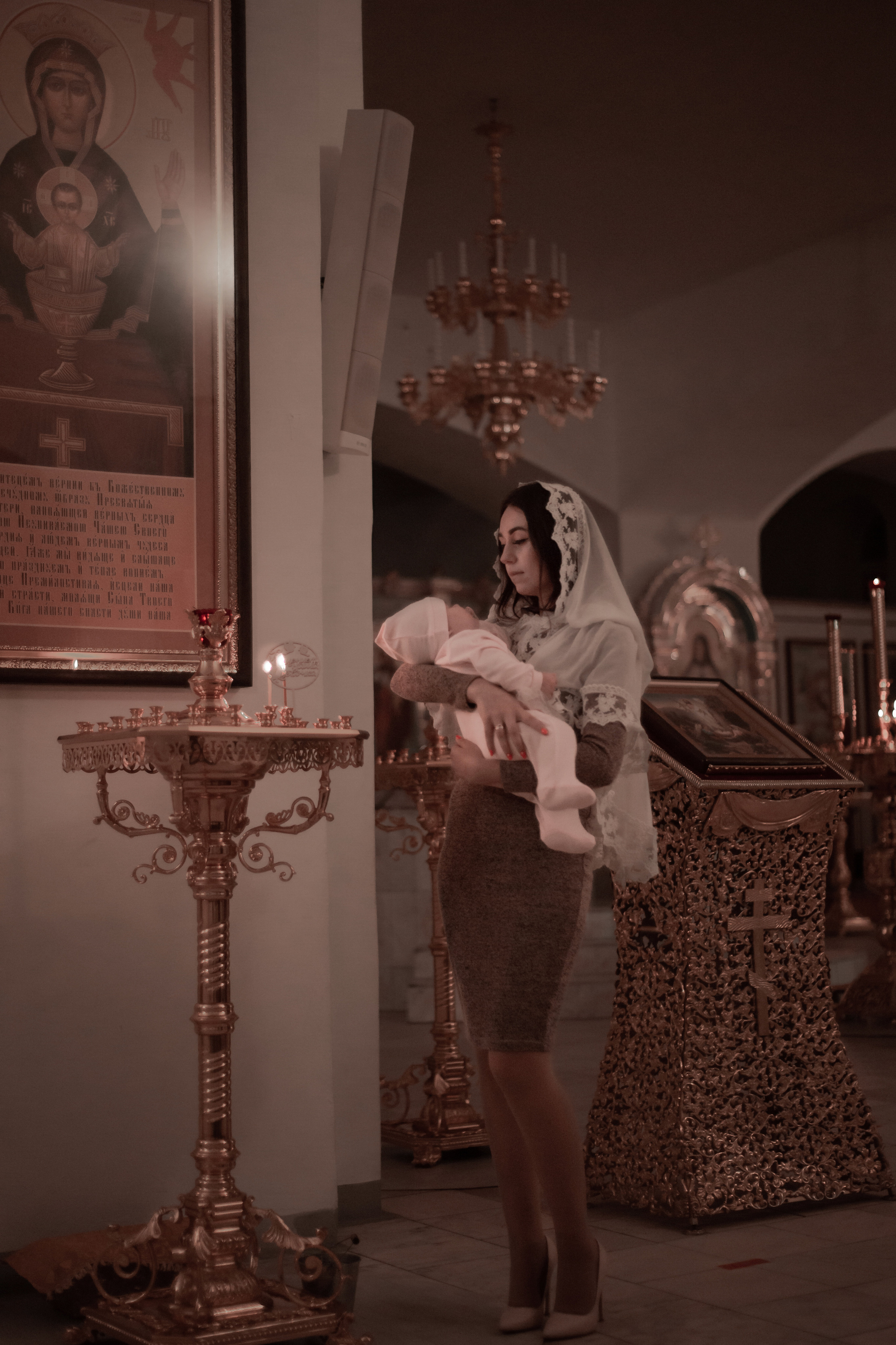 Крещение Есении. Семейный, детский и церковный фотограф в Воронеже Валентина Борзикова