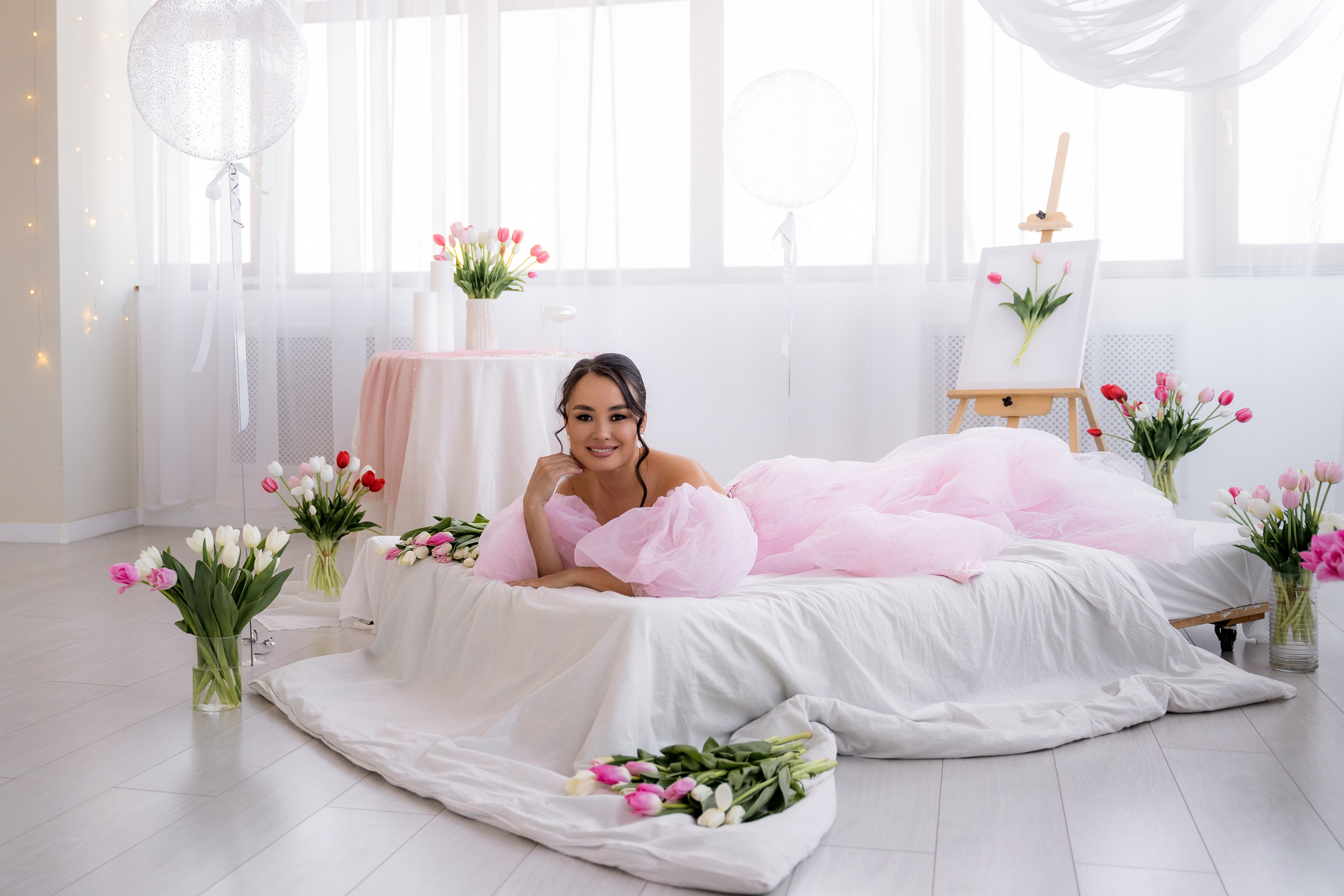 Тюльпановое настроение. Фотостудия Малина в городе Улан-Удэ. Фотограф Ирина Жарникова