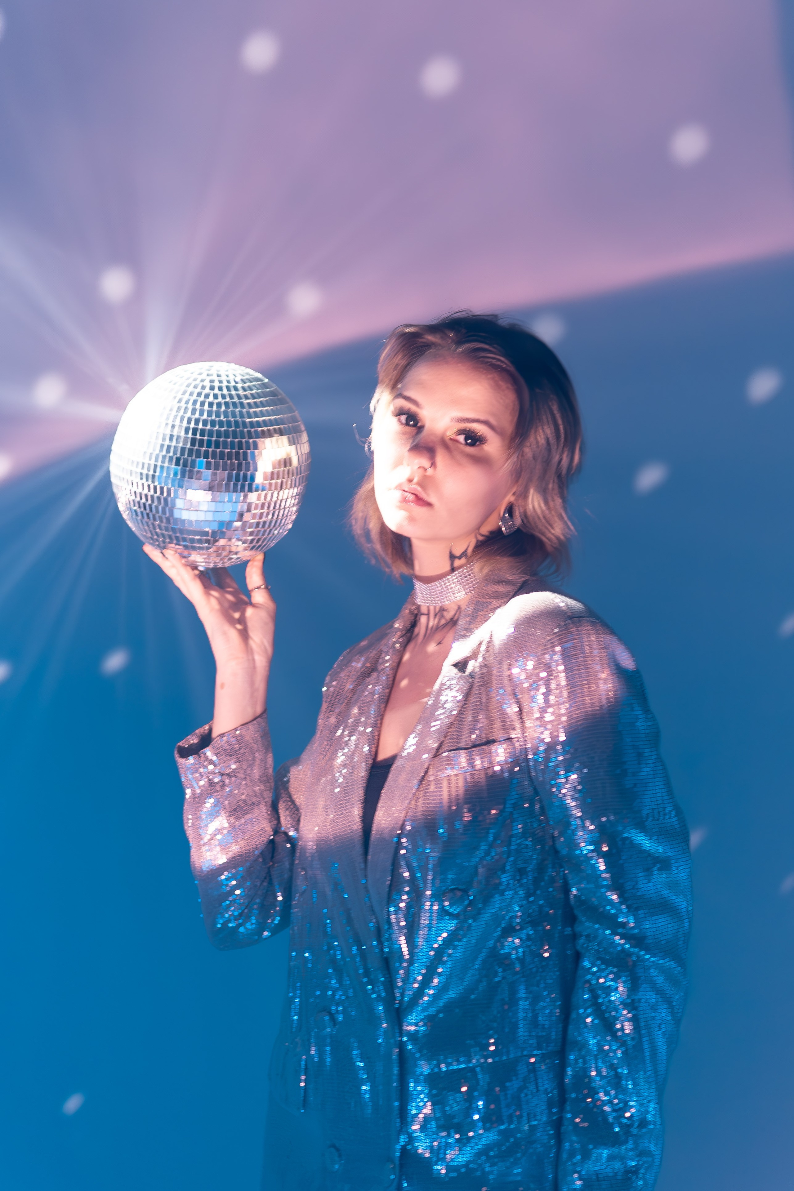 Дарья Каннибал. Съемка с цветными фильтрами в фотостудии. Портретный фотограф Панферова Регина г. Санкт-Петербург, г. Казань