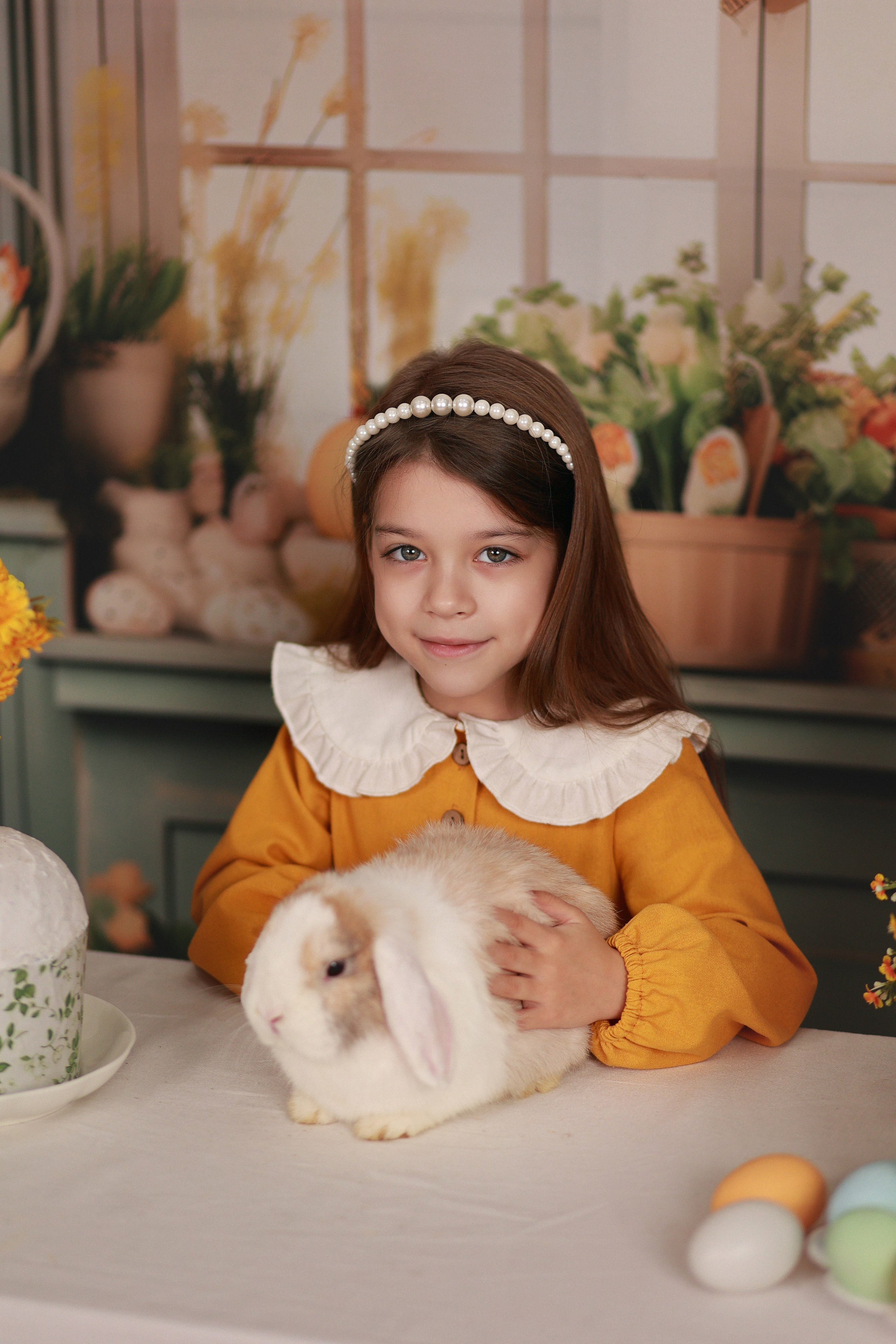 Фотопроект с козочкой и кроликами. Детский семейный фотограф Краснодар