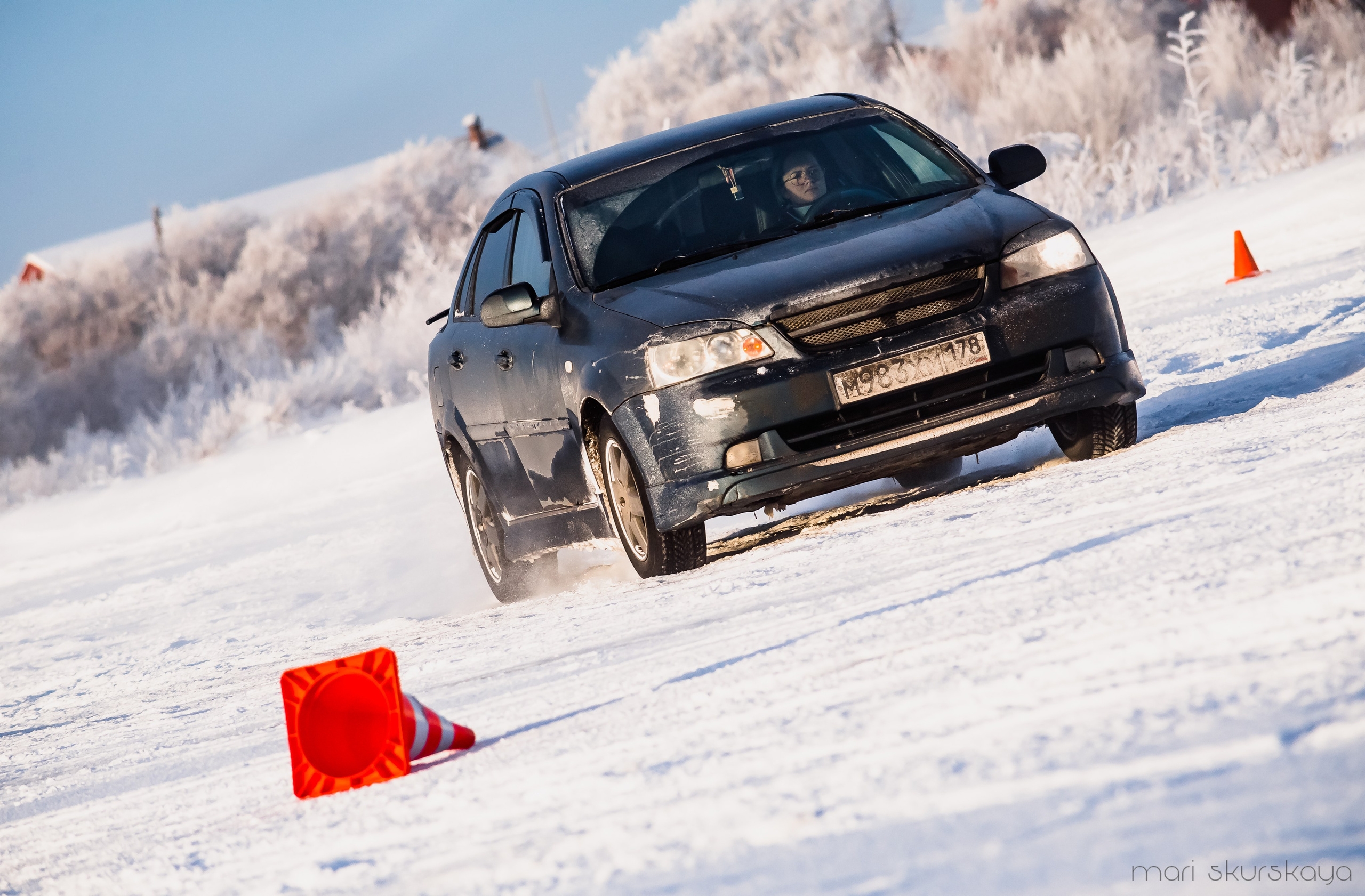 Контраварийная практика вождения автомобиля. Мотофотограф в Санкт-Петербурге Мария Скурская