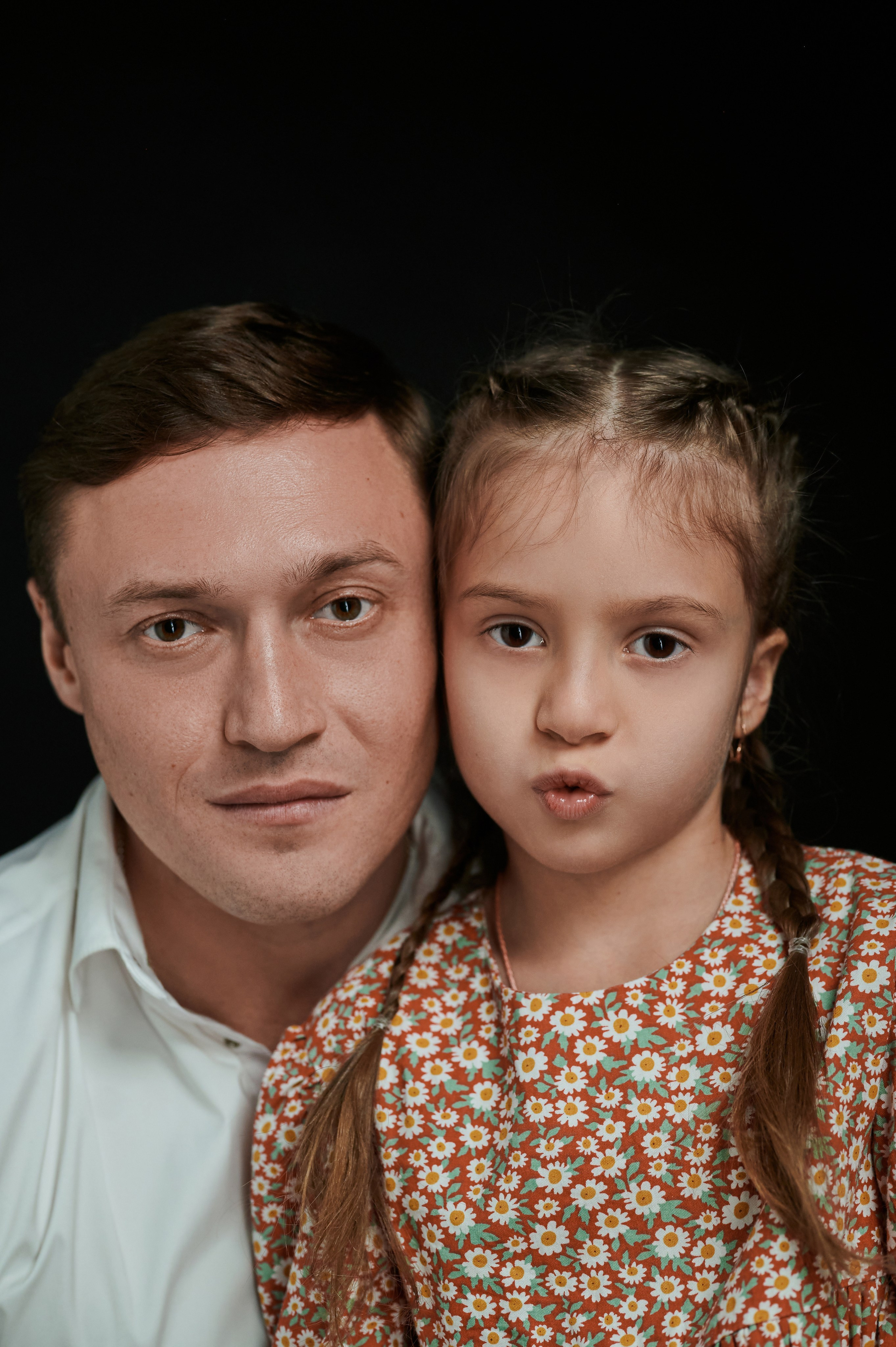 Отец и дочь. Фотограф Регина Барская, Калуга