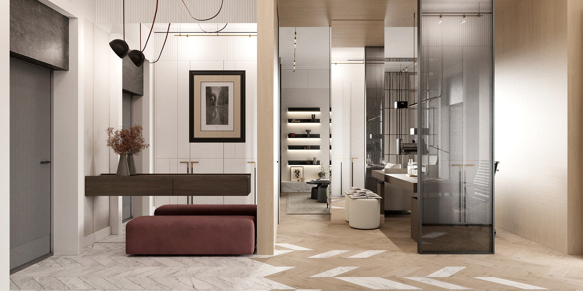 Трехкомнатная квартира ЖК «Преображенский» г. Красноярск. Дизайн интерьера от Дмитрия Баландина