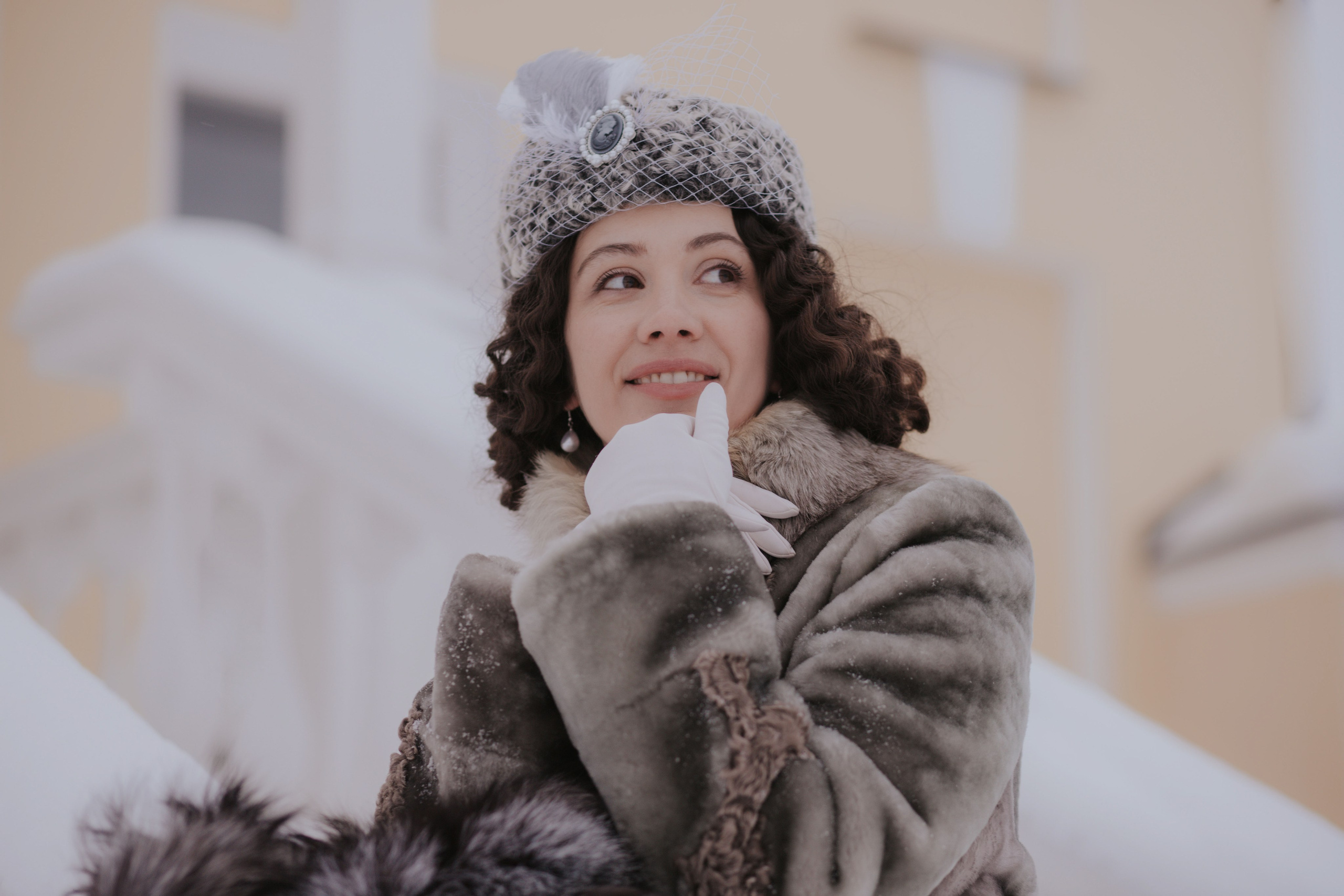 Зима в стиле модерн. Художественная винтажная фотография