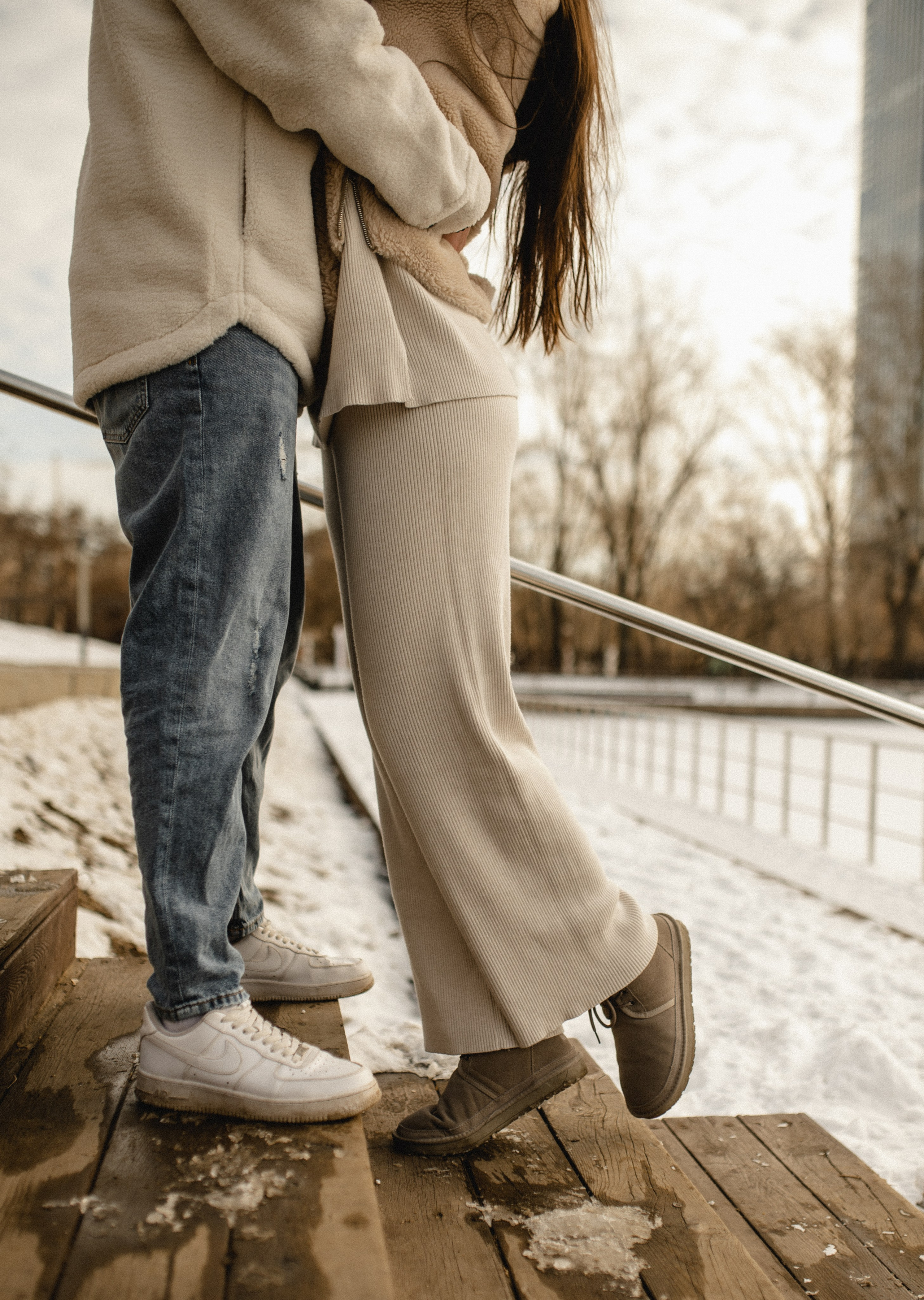 Лавстори стрит фотосессия в зимней Москве. Семейная фотосессия Бутово Москва фотограф Алина Морщагина