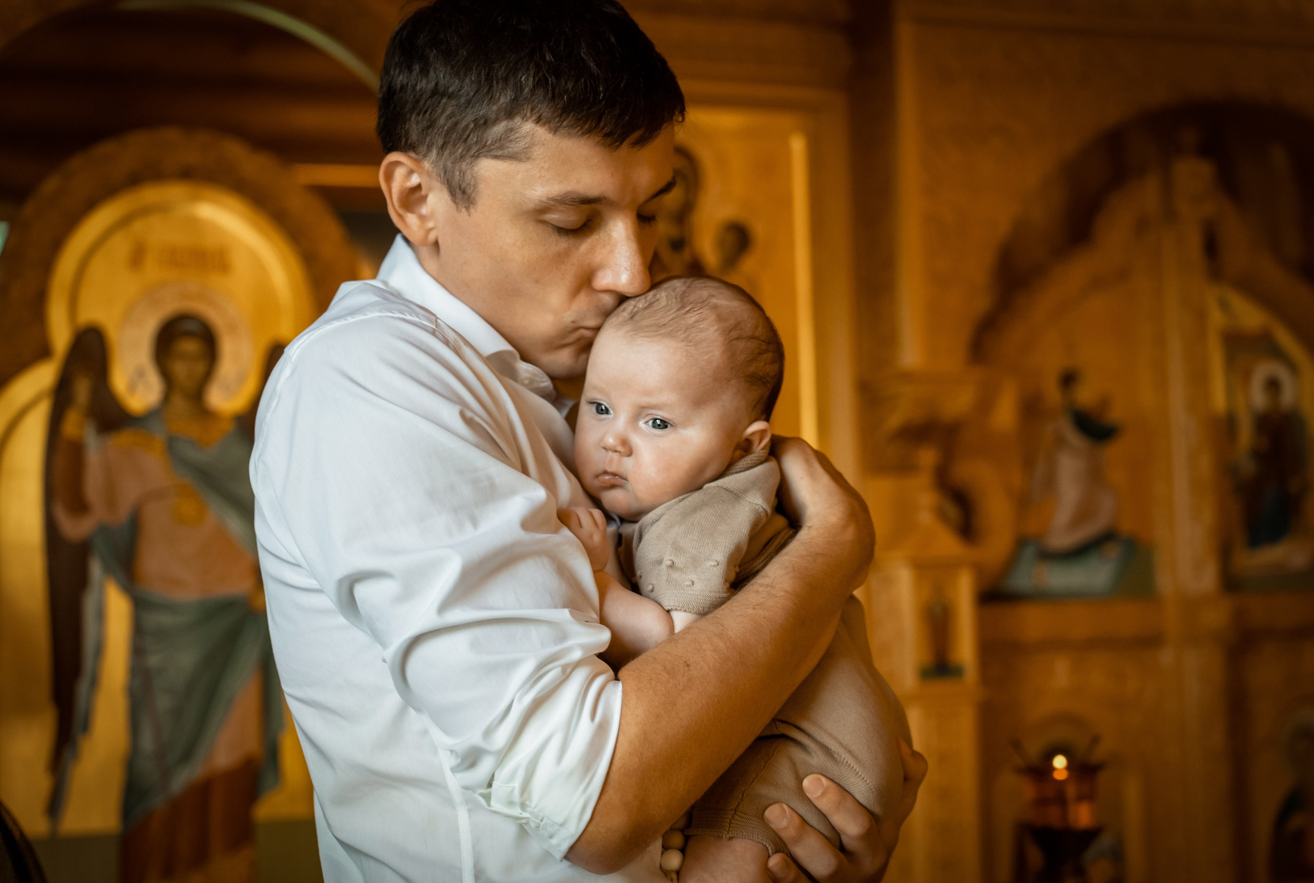 Крещение Авроры в храме 12 апостолов. Фотограф на Крещение Тула и Венчание в Туле, детский и семейный фотограф