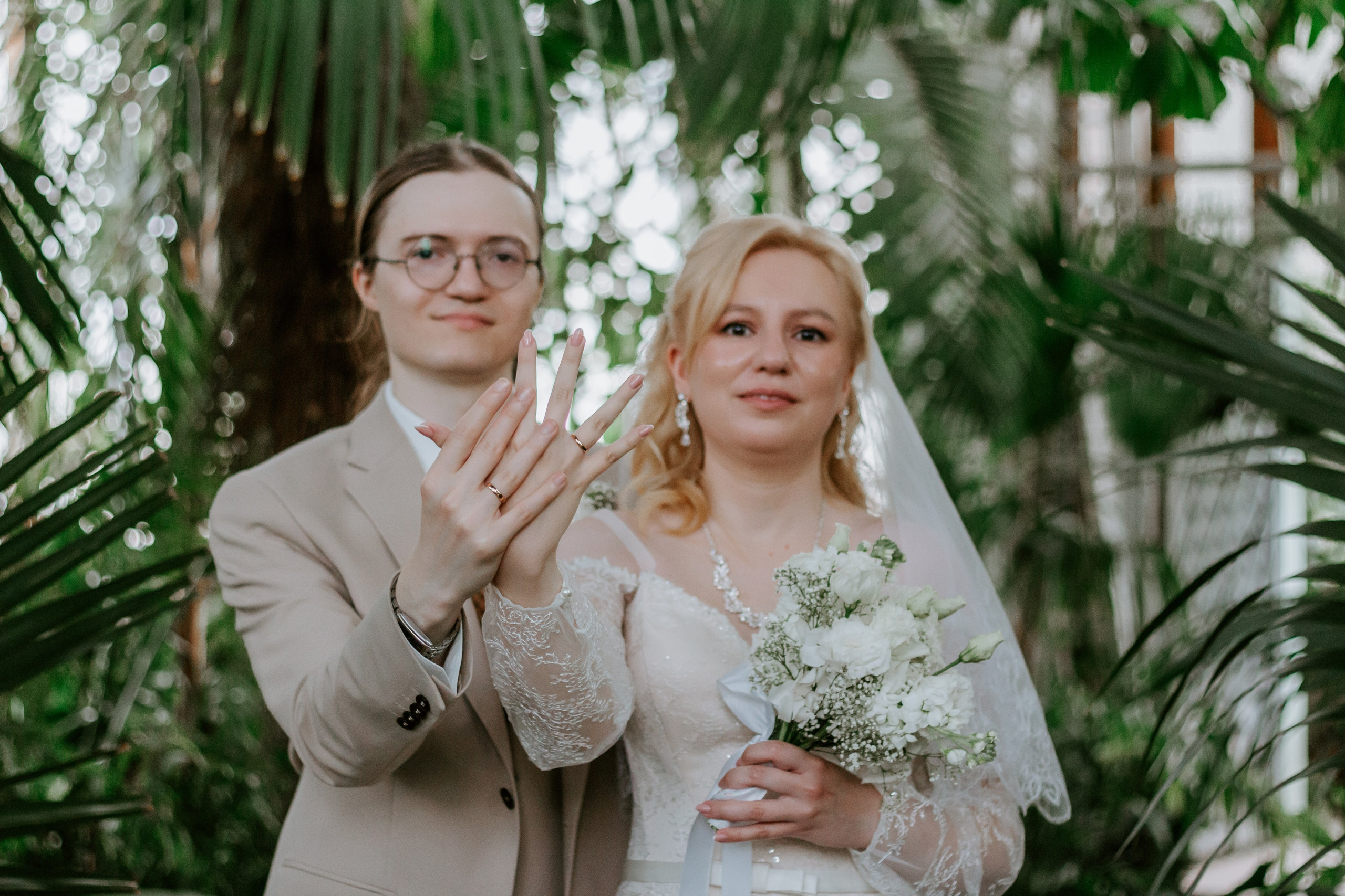 Свадебная фотосессия в оранжерее, Екатеринбург. Александр и Дарья. Фотограф в Екатеринбурге Пойгина Елена