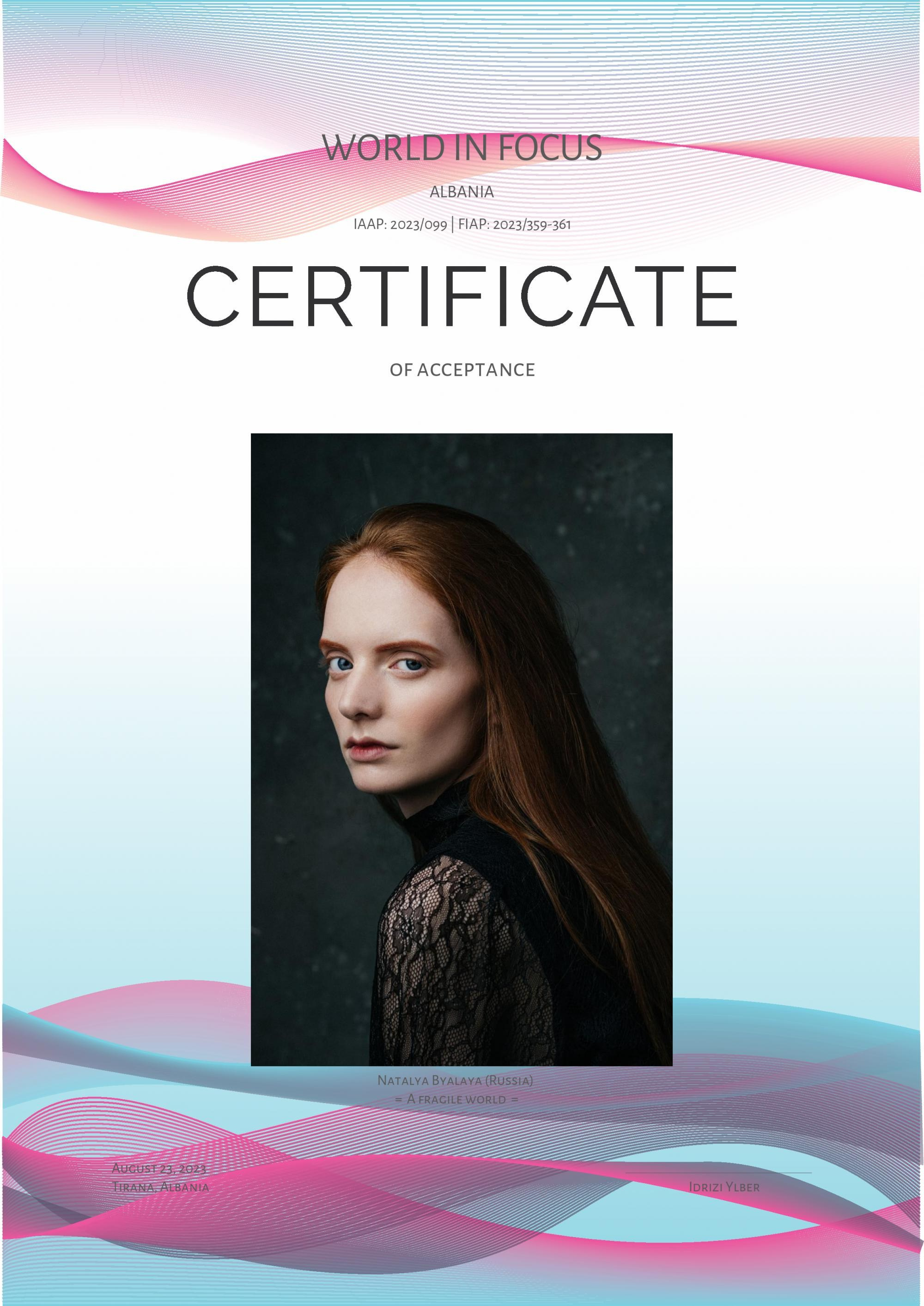 Награды. Портретный фотограф из Санкт-Петербурга Наталья Бялая