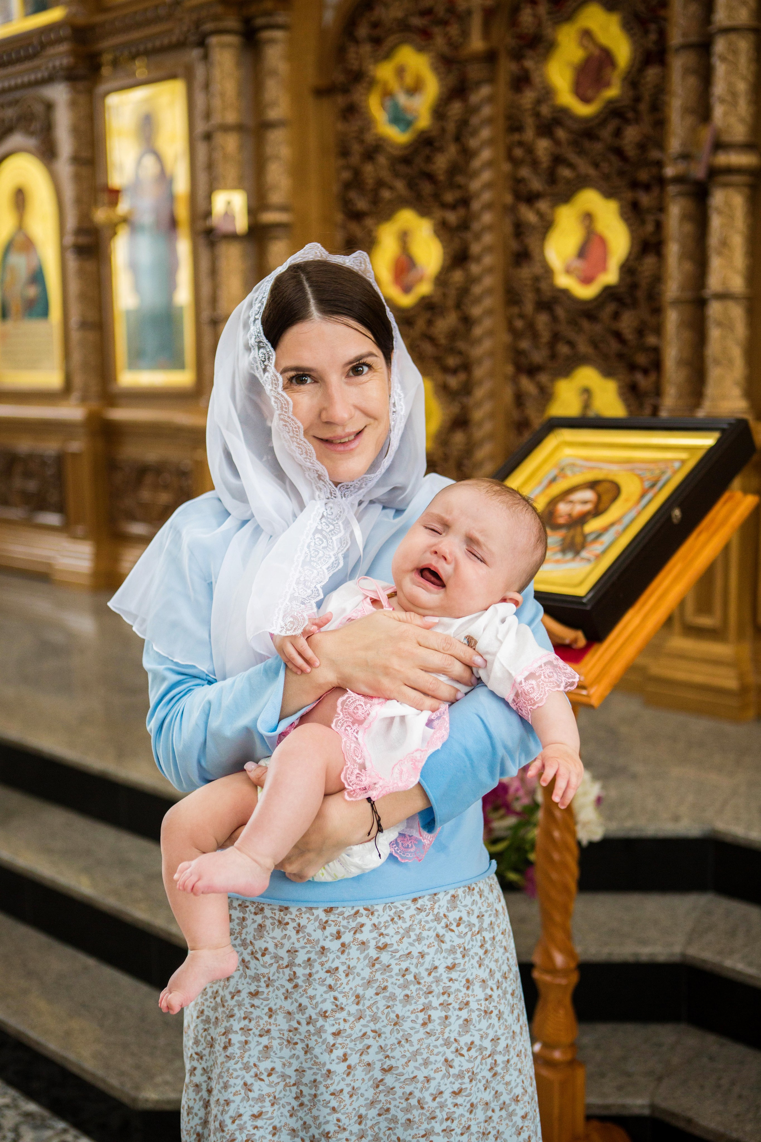 Крещение Софии. Храм Андрея Первозванного. Свадебный семейный и детский фотограф в Краснодаре Карина Федоровская
