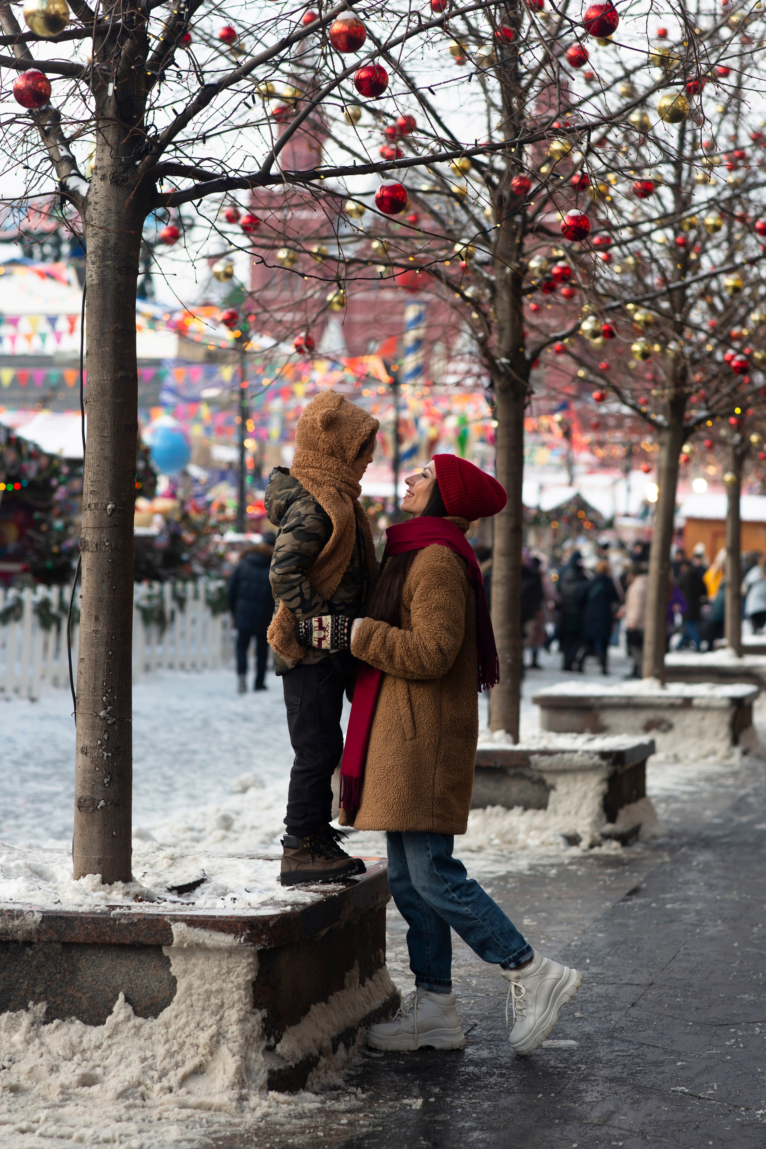 Новогодняя уличная фотосессия. Семейный и портретный фотограф в Москве Елена Флегант
