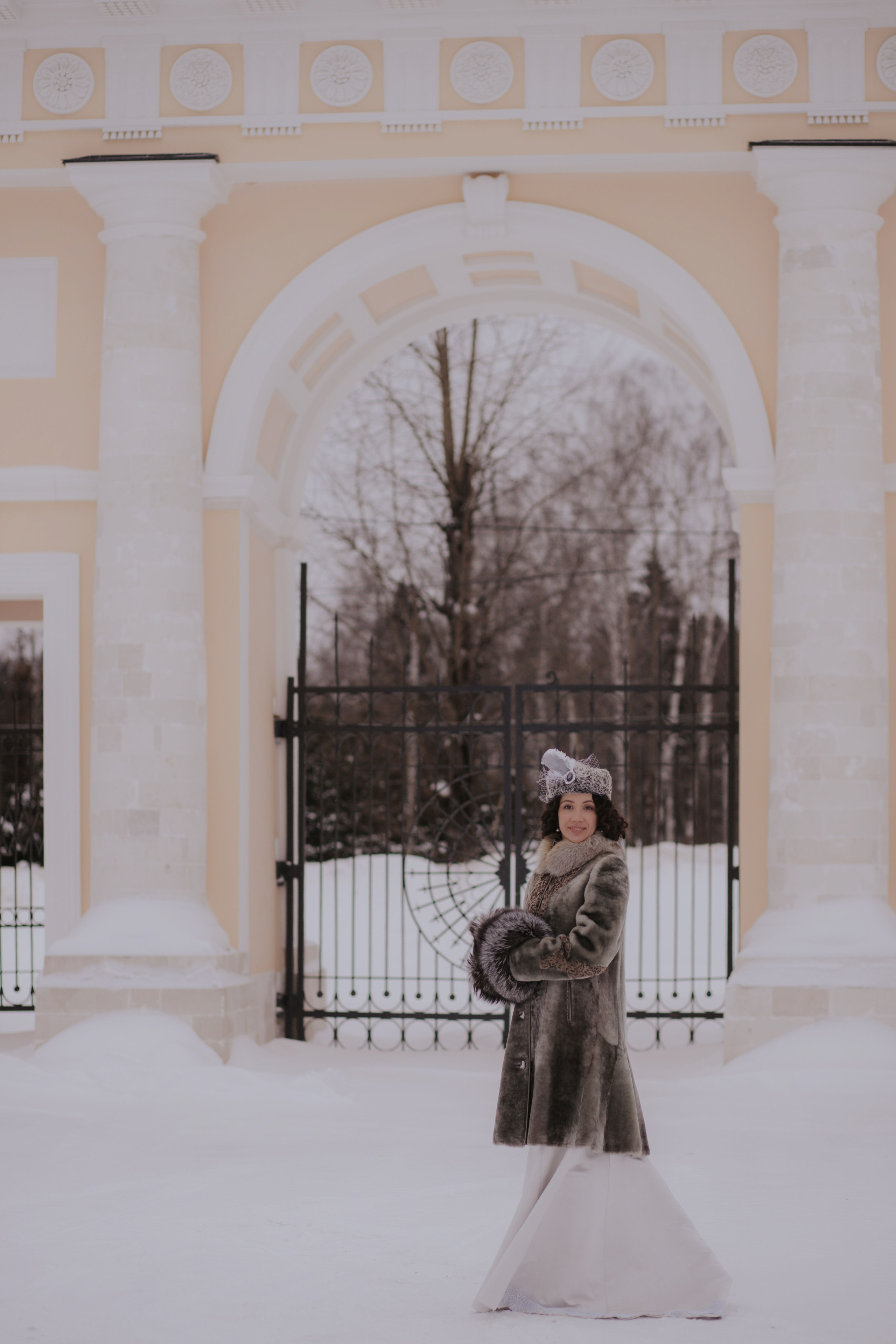 Зима в стиле модерн. Художественная винтажная фотография