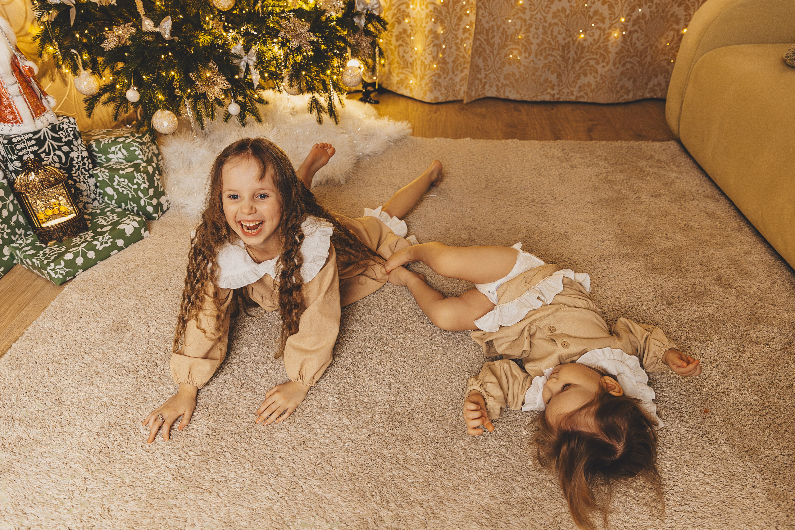 Семейная новогодняя домашняя фотосессия. Семейный и женский фотограф в Москве Надежда Воробьева