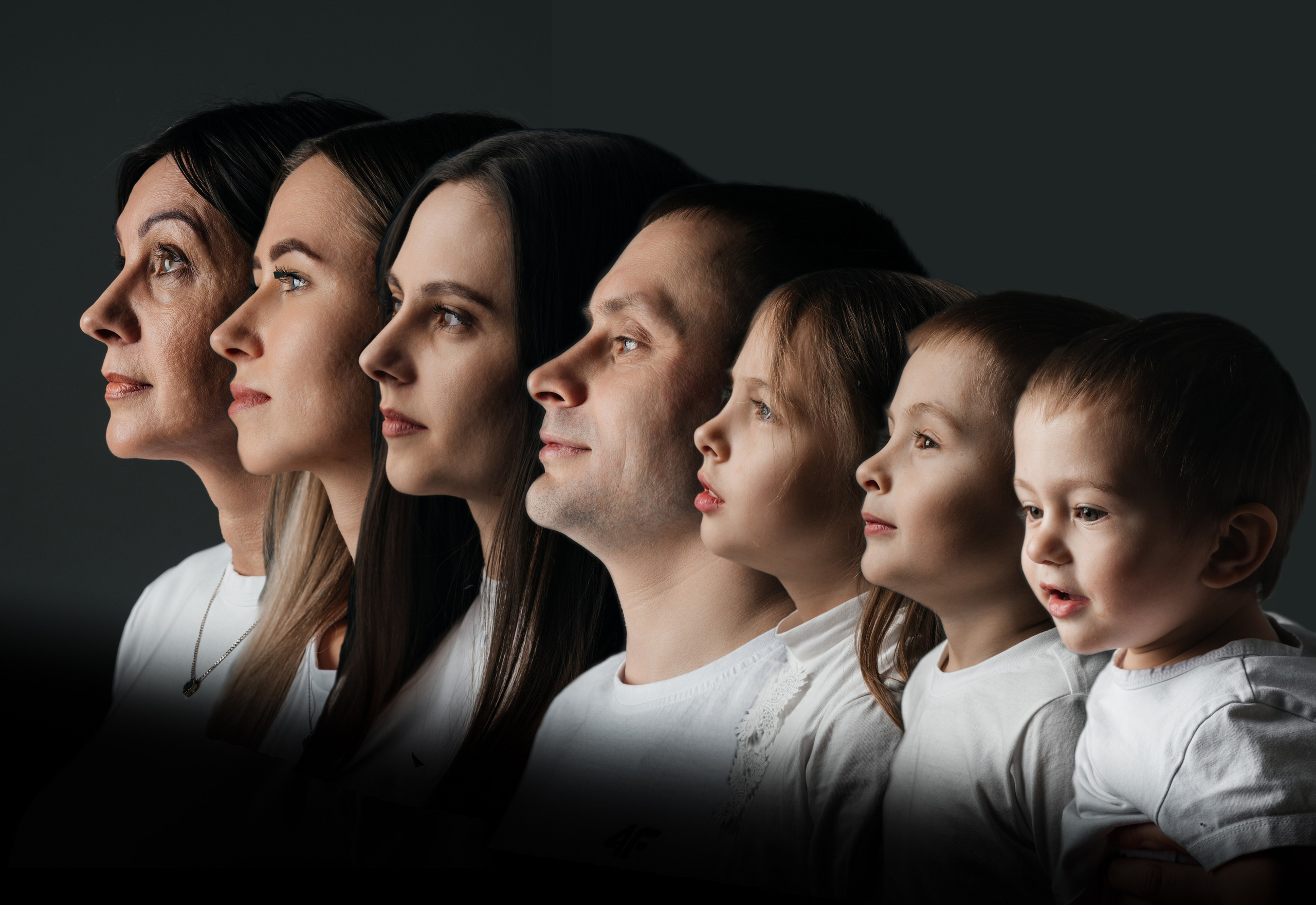 большая семейная фотосессия