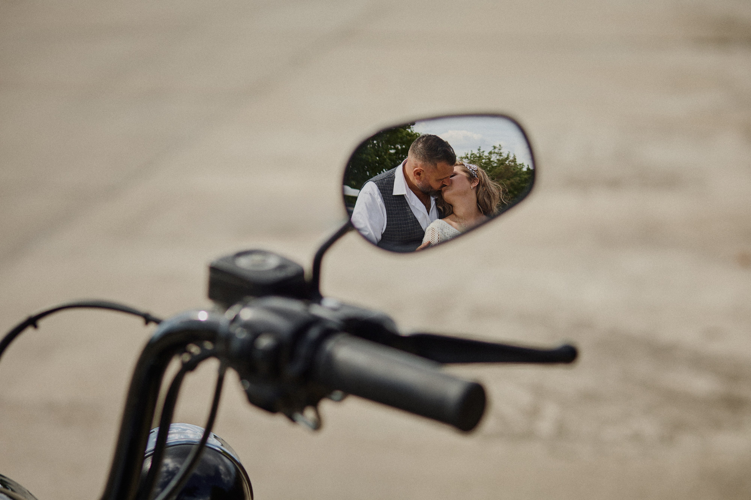 Байкерская свадебная фотосессия