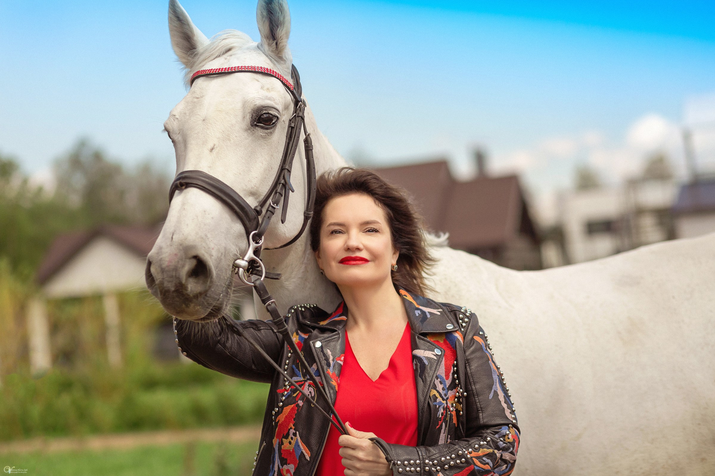 Галина и ее лошадь Сказка. Фотограф женский и мужской портрет Санкт-Петербург
