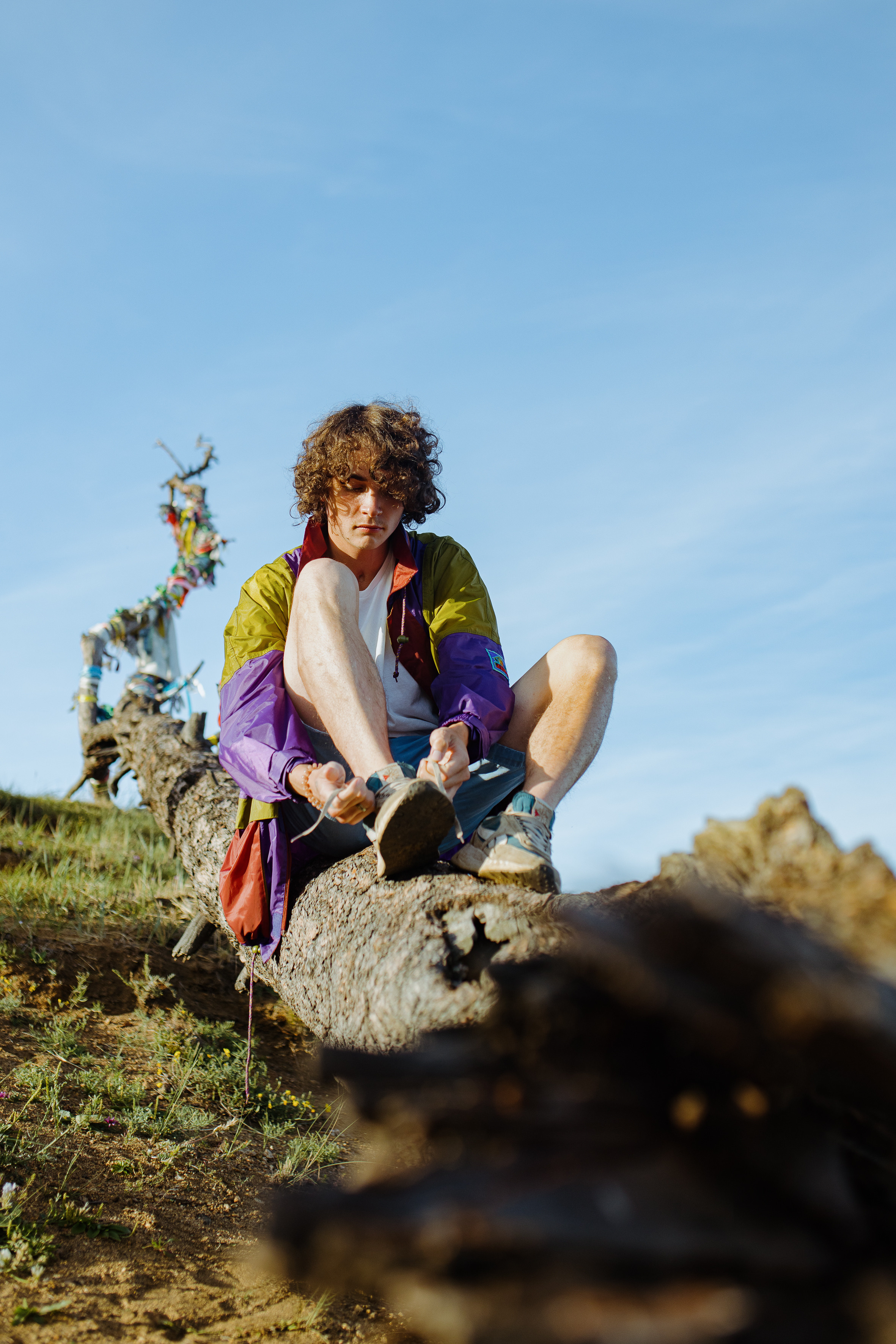 Мужской портрет на скале. Фотограф Ольхон/ Индия, Регина