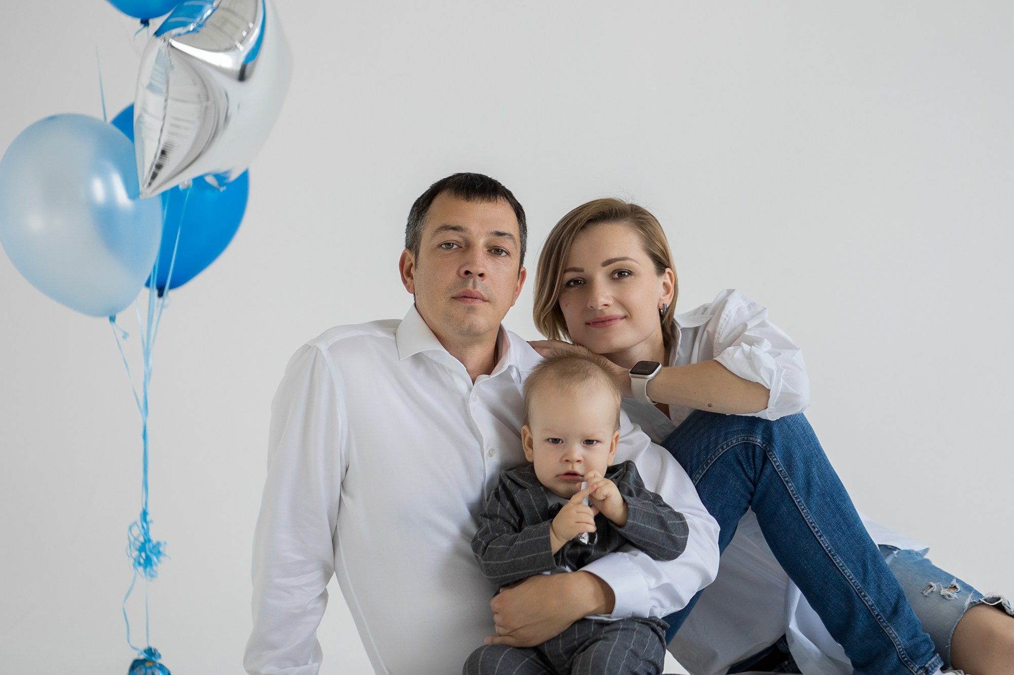 Первый годик в стиле минимализм. Фотограф на Крещение, Венчание в Москве Ирина Шамина