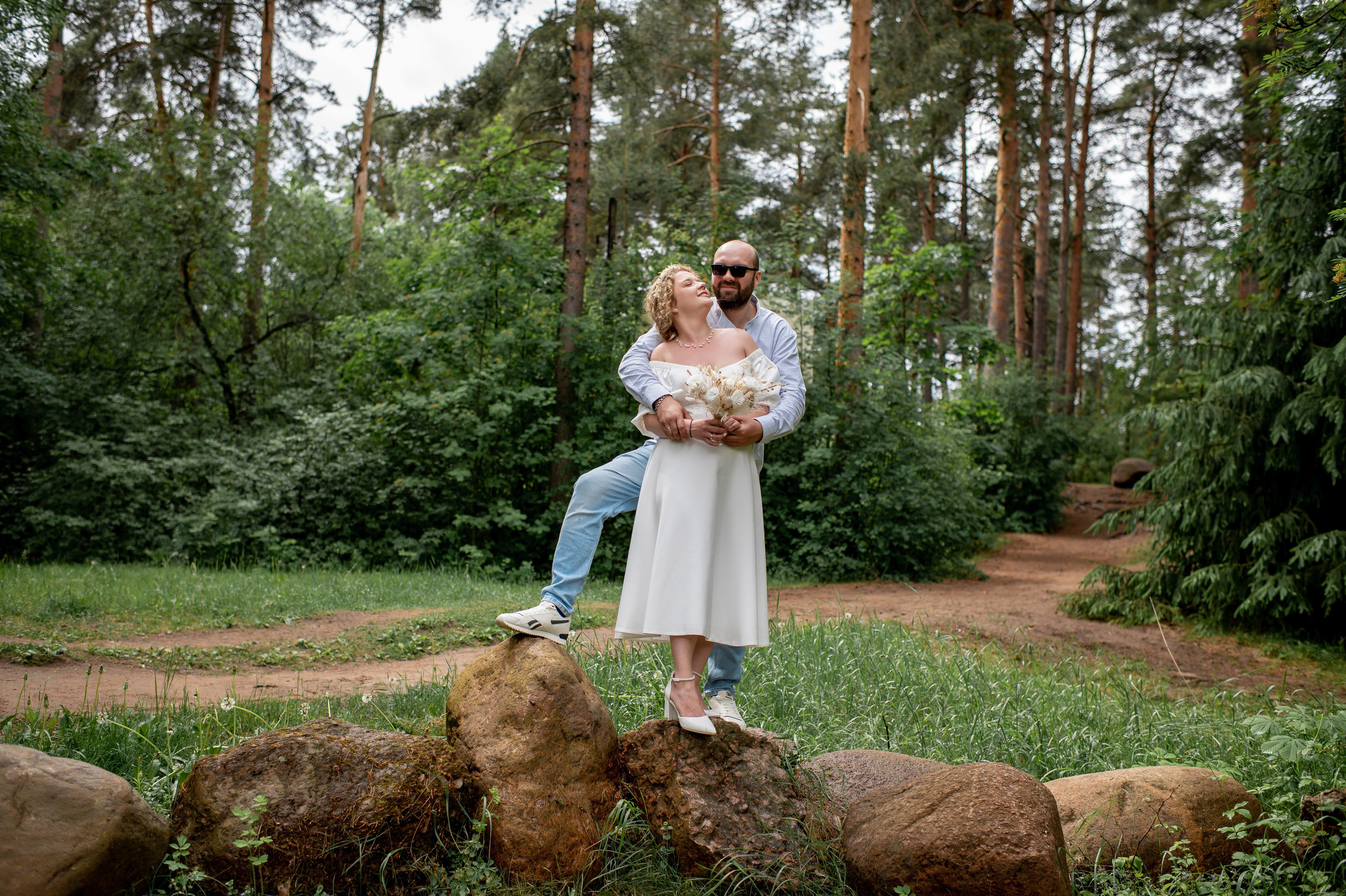 Станислав и Анастасия (нестандартная свадебная фотосессия в лесу и на Финском заливе). Портретный, семейный и свадебный фотограф в Санкт-Петербурге и в Пушкине Ширяев Денис