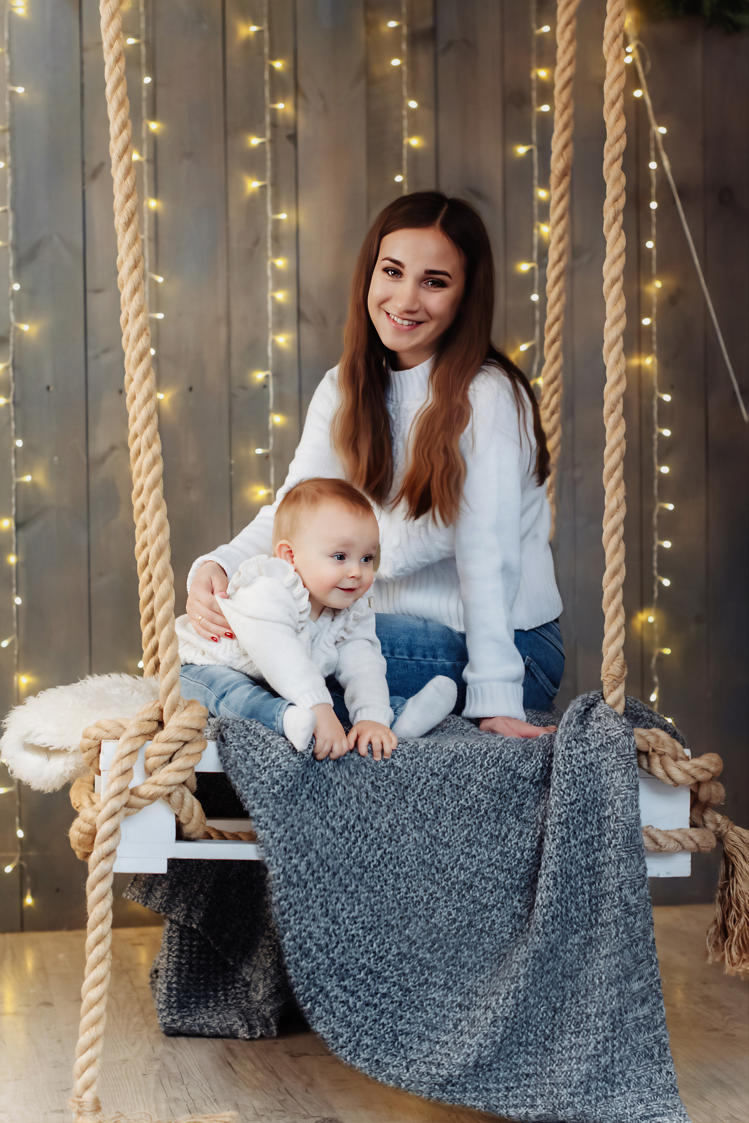 Новогодняя семейная съёмка Анечки. Фотограф Алиса Агафонова в Санкт-Петербурге