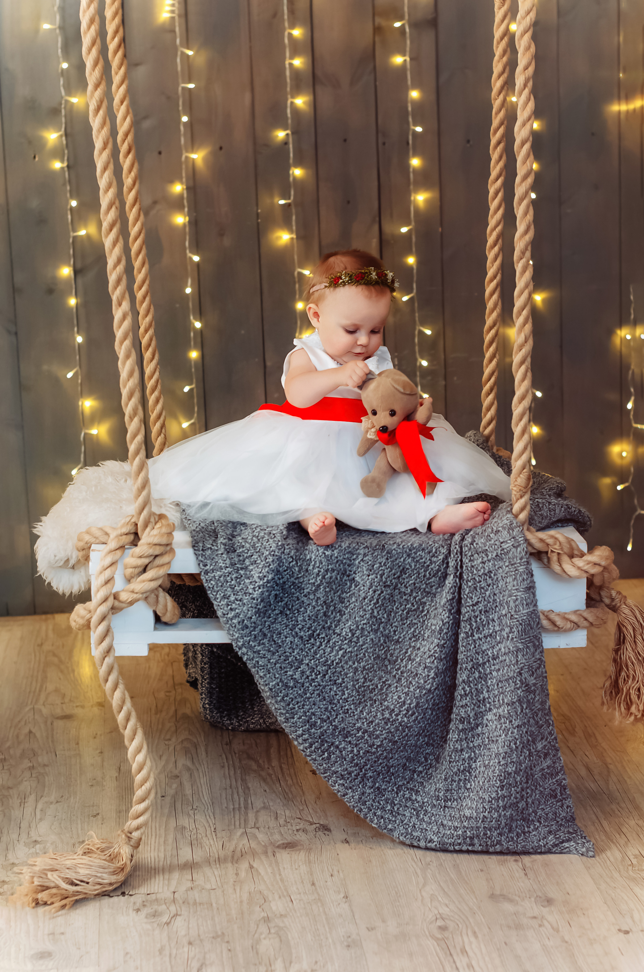 Новогодняя семейная съёмка Анечки. Фотограф Алиса Агафонова в Санкт-Петербурге