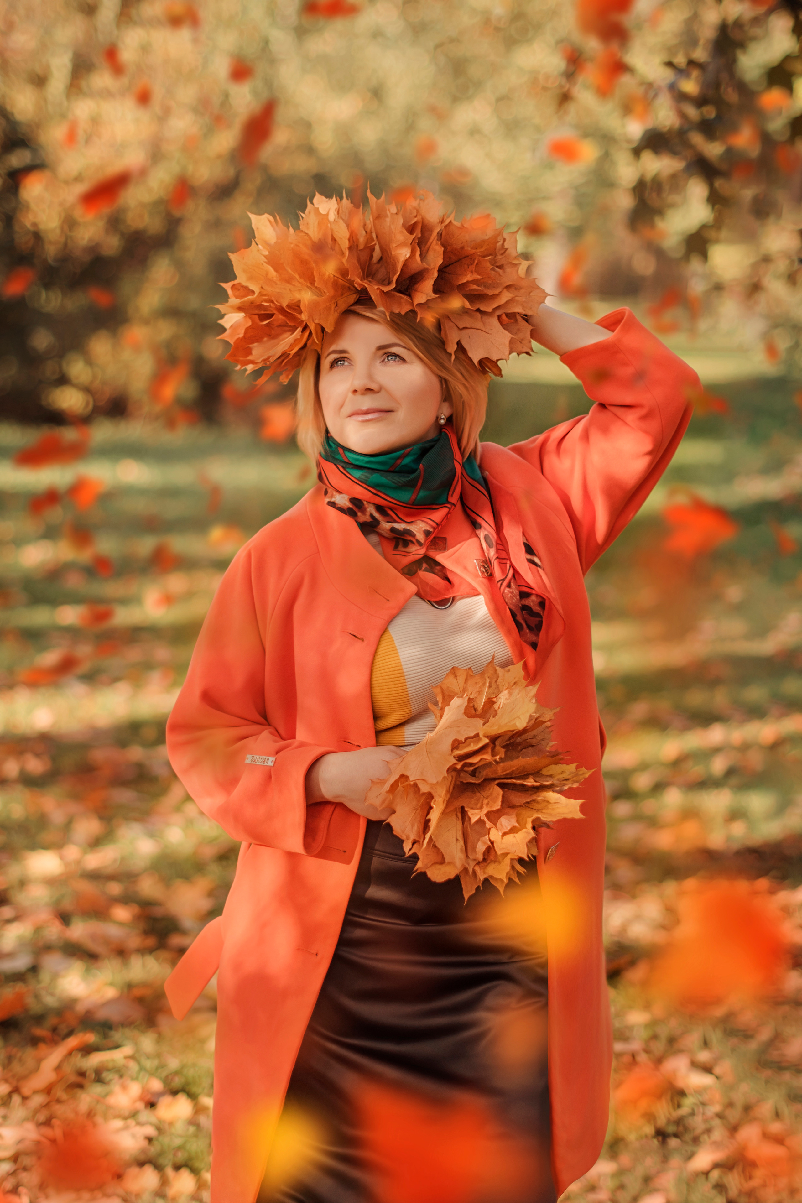 Лена и её яркая осень. Фотограф Алиса Агафонова в Санкт-Петербурге