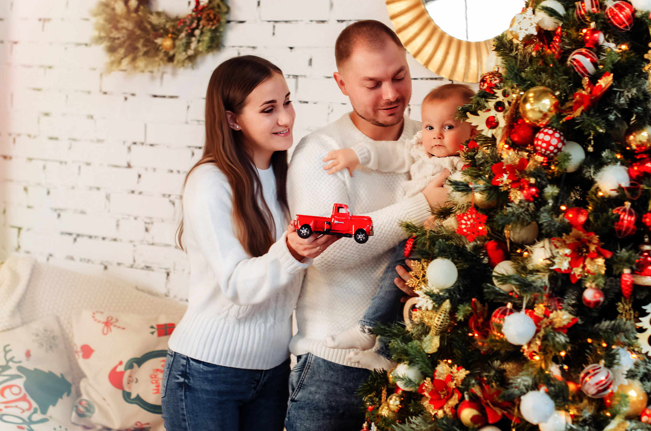 Новогодняя семейная съёмка Анечки. Фотограф Алиса Агафонова в Санкт-Петербурге