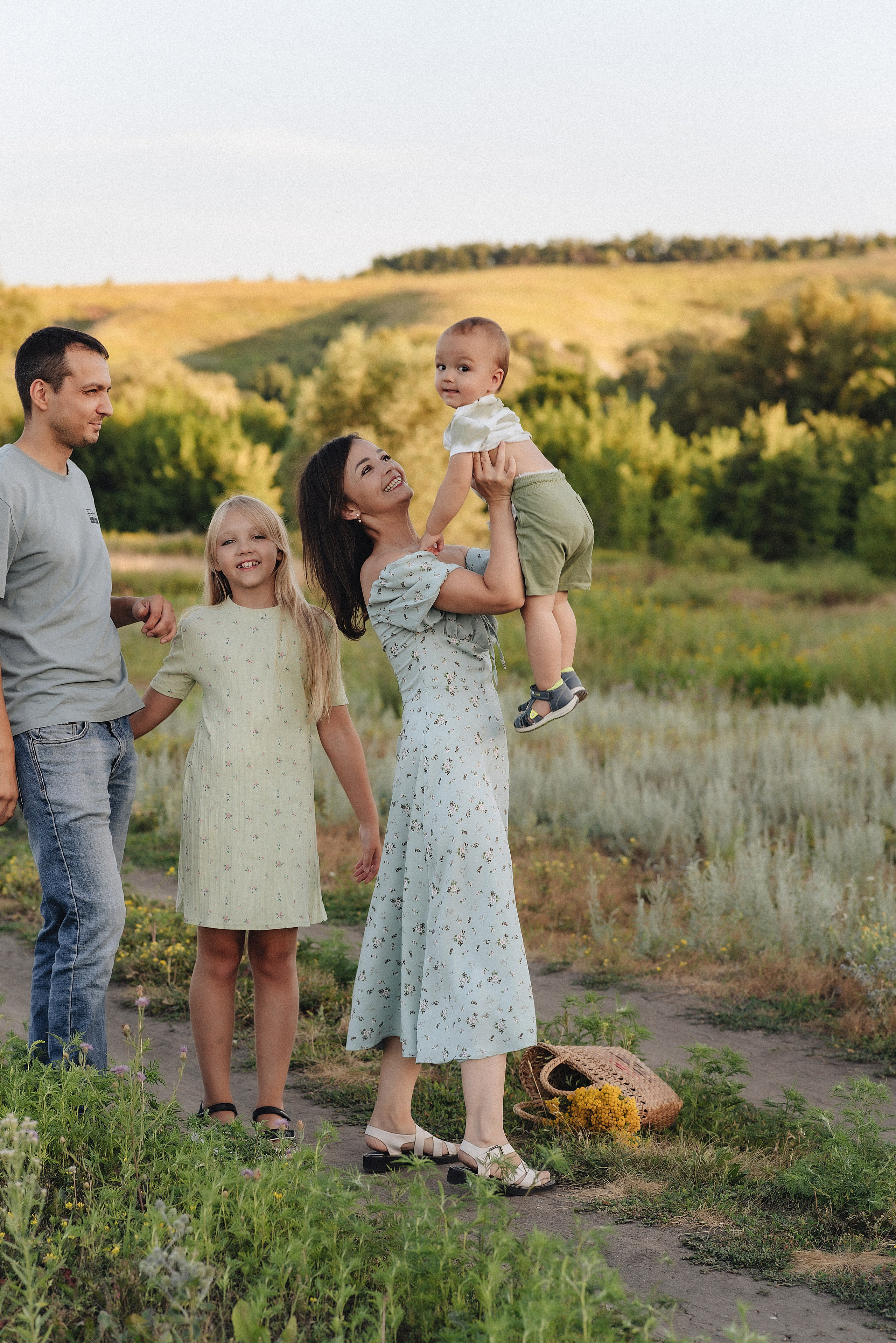Семейная съемка на закате. Фотограф Карина Шмулёва. Воронеж и область
