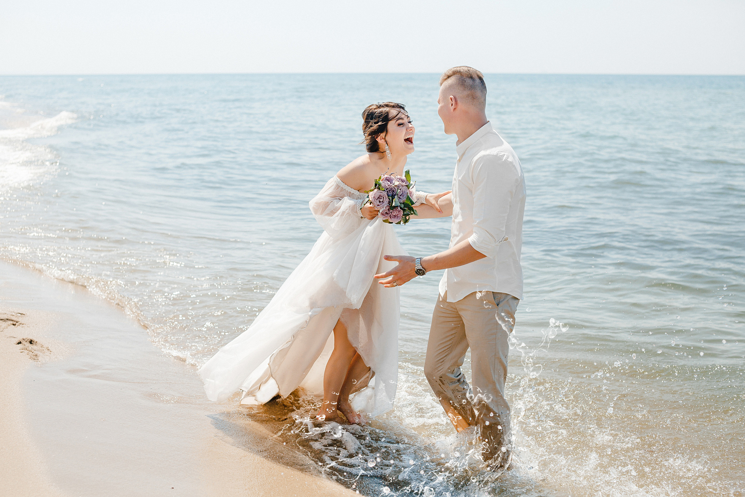 Свадьба на море. Свадебный фотограф Калининград Пасюта Данила