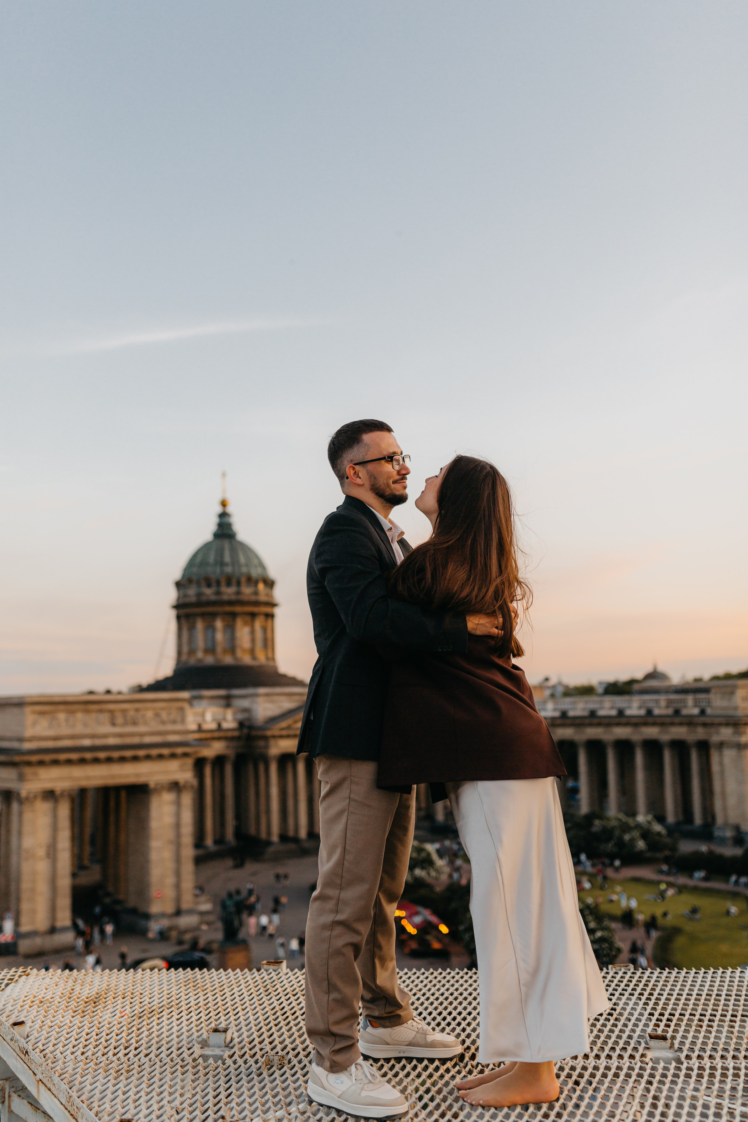 LoveStory на крышах Питера. Фотограф Санкт-Петербург Князева Елизавета