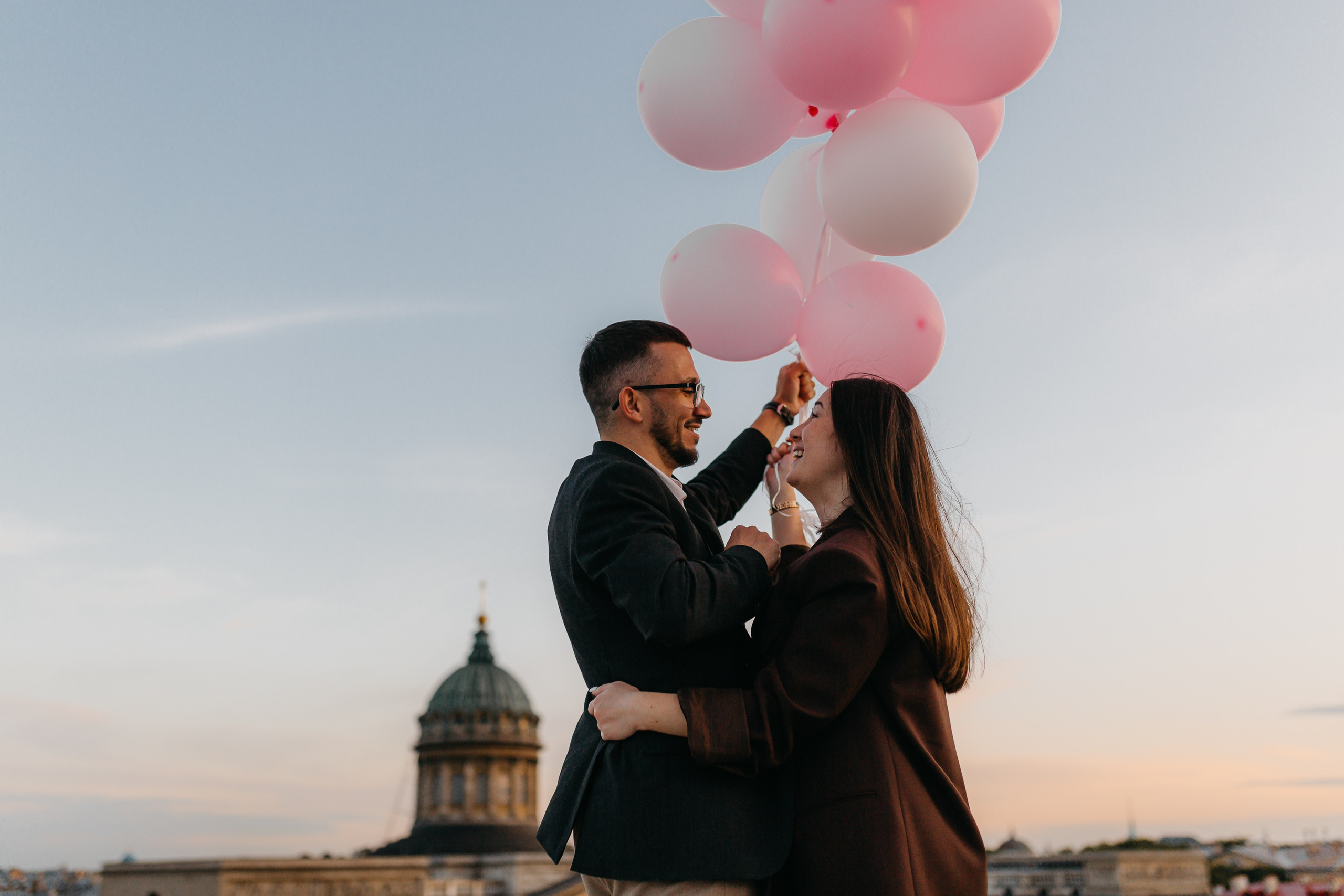 LoveStory на крышах Питера. Фотограф Санкт-Петербург Князева Елизавета