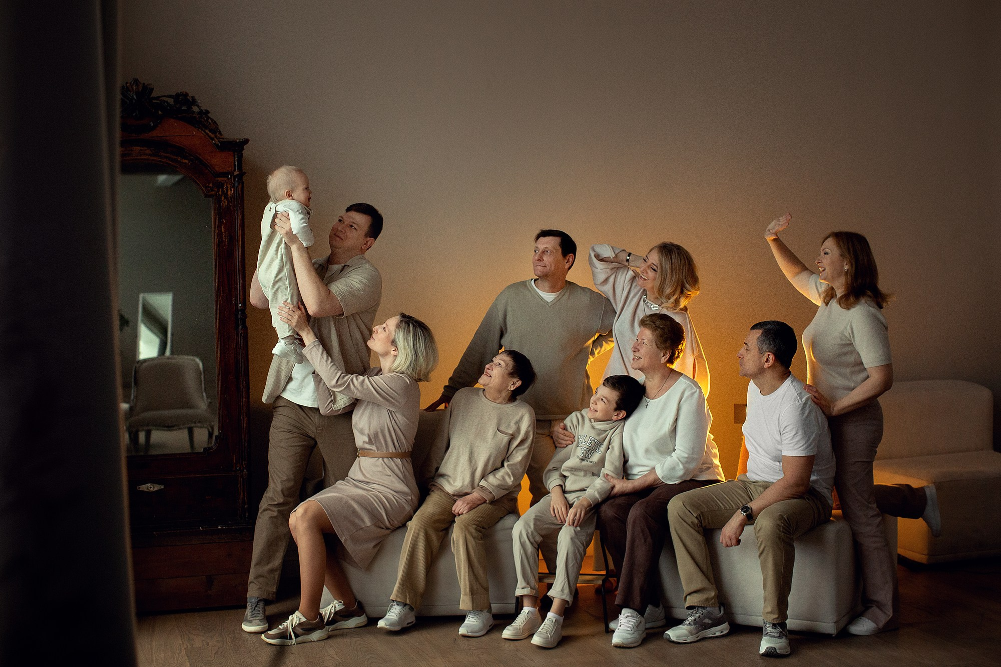 Фотосессия поколений в студии. Tatyana Nadezhdina Family photographer