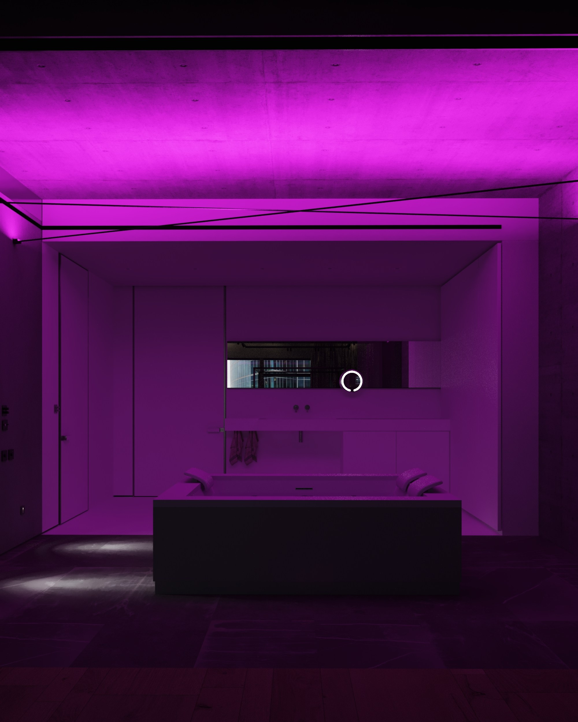 Апартаменты в небоскребе. Архитектурные интерьеры