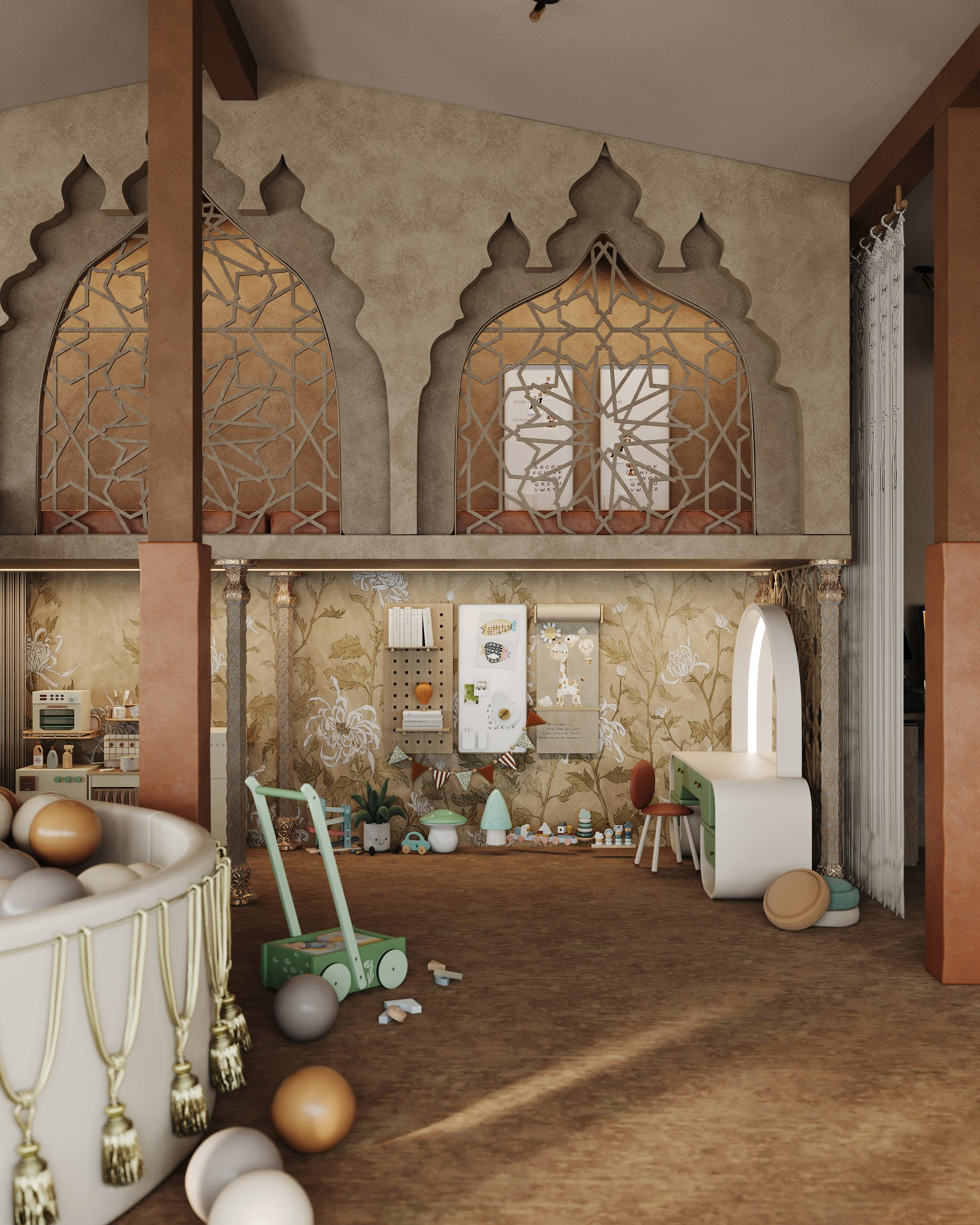 Чайхона: игровая комната | in2design. 3D визуализатор Екатерина Минакова