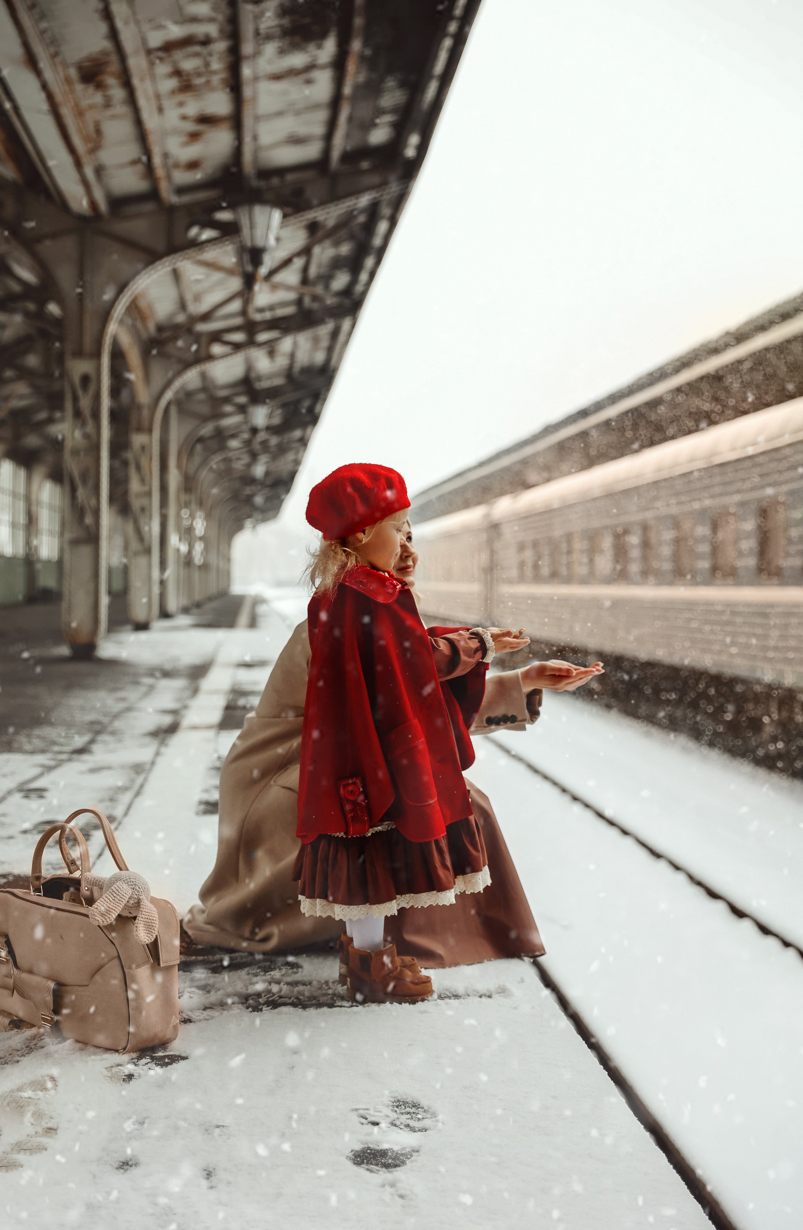 Ретро съемка на Витебском вокзале. Фотограф — Татьяна Кириллова, г. Санкт-Петербург