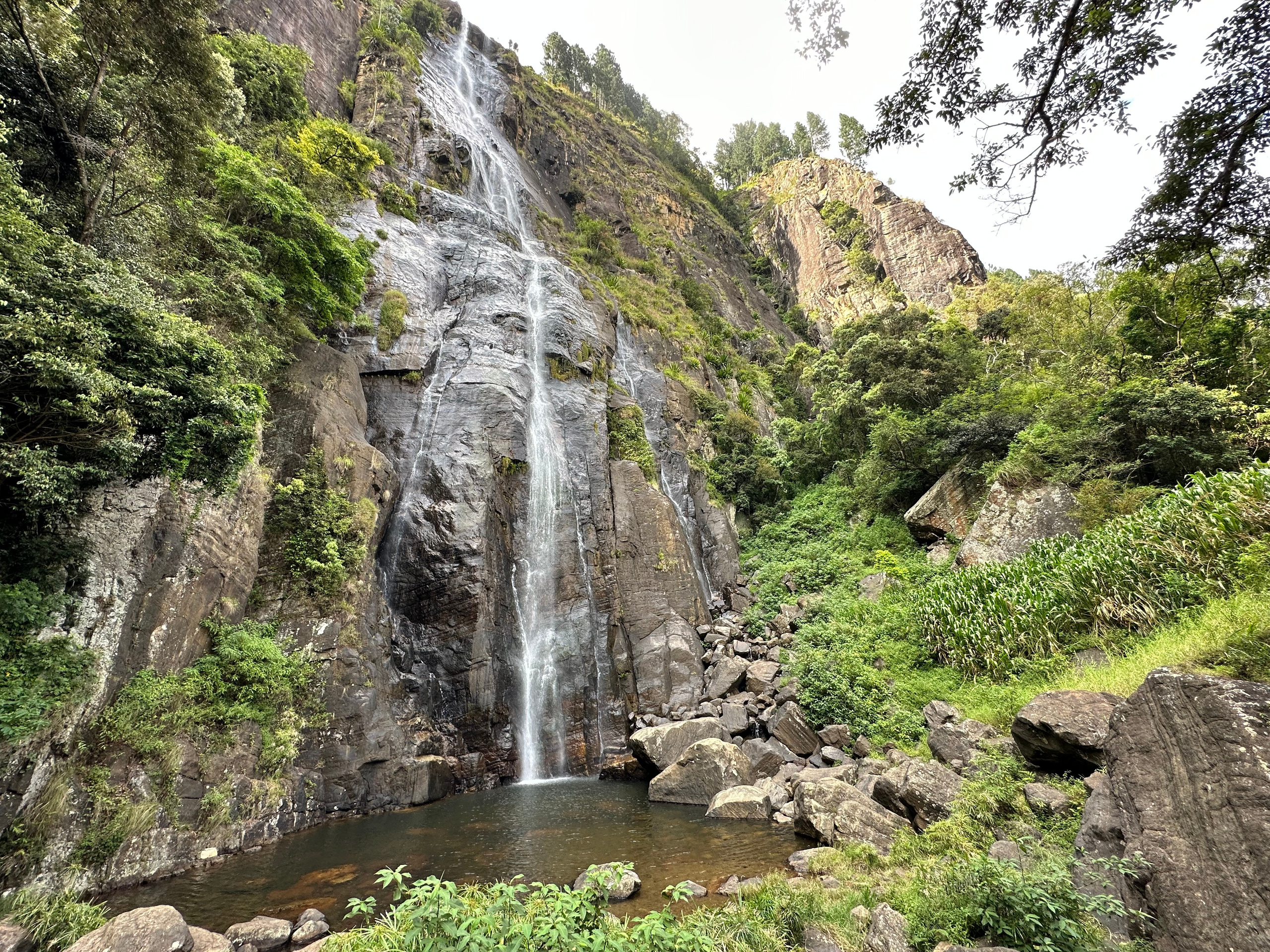 waterfall in the mountains
