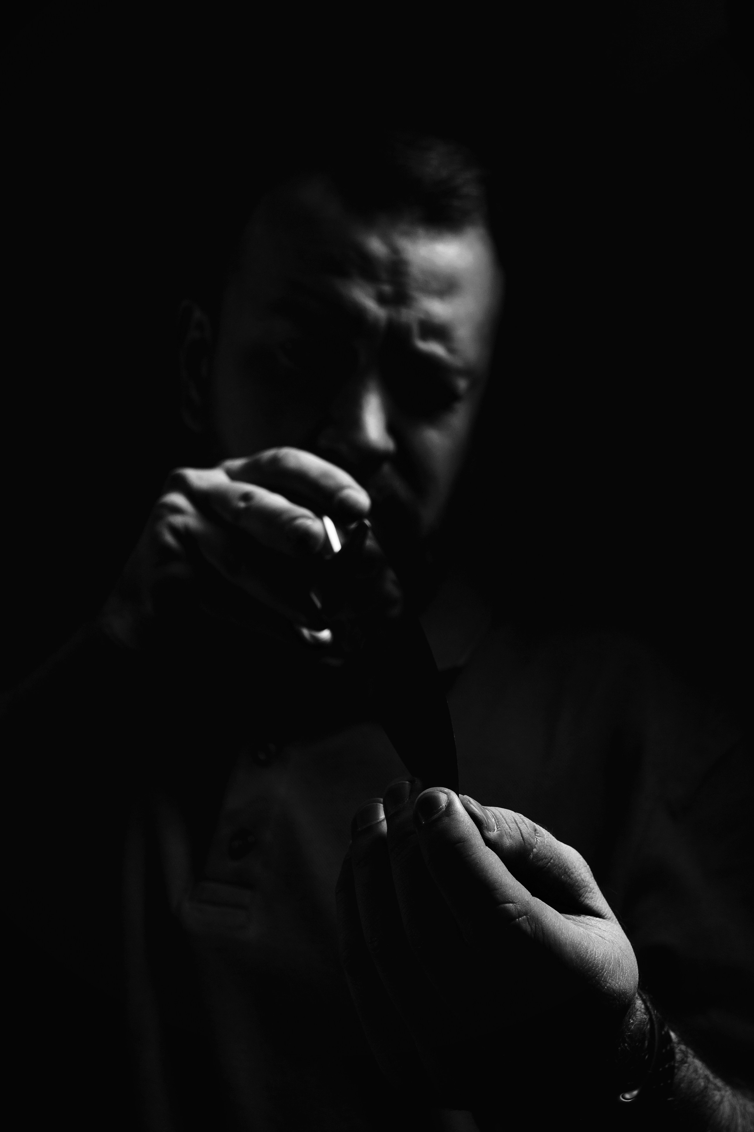 Мужской портрет ЧБ 