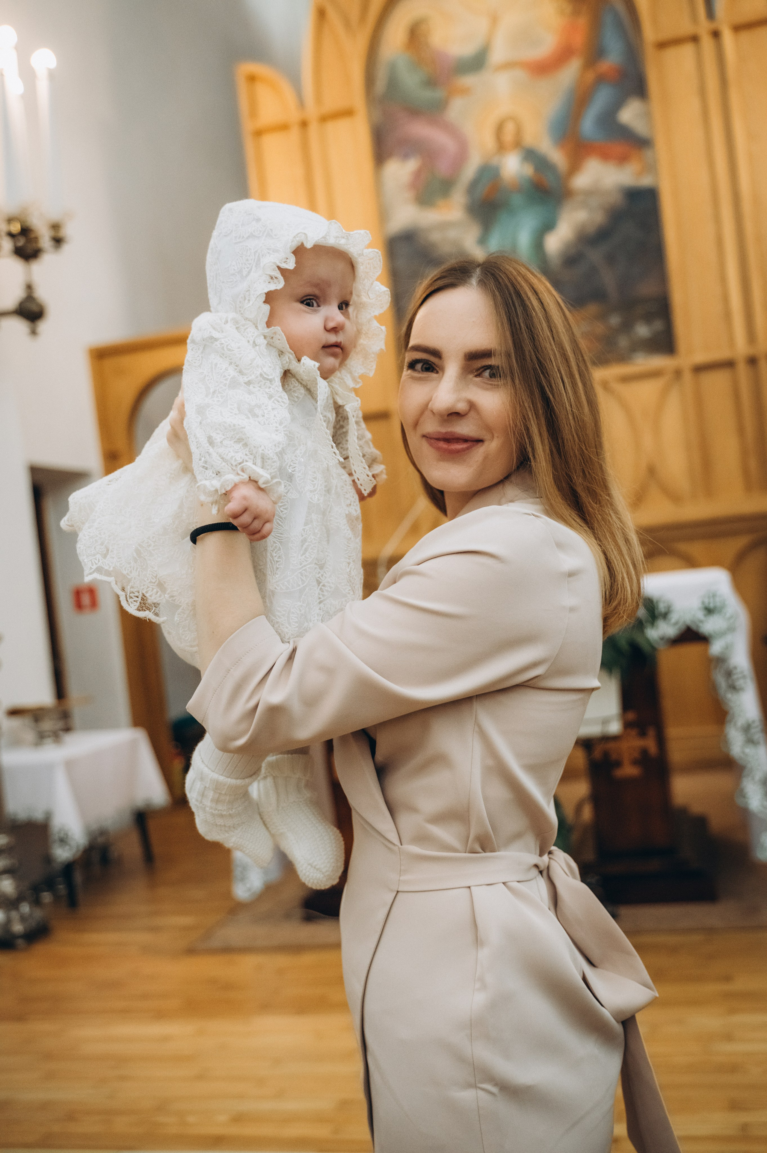 Крещение Эмили (Золотогорский костёл Пресвятой Троицы). Семейный фотограф в Минске Дарья Дреко