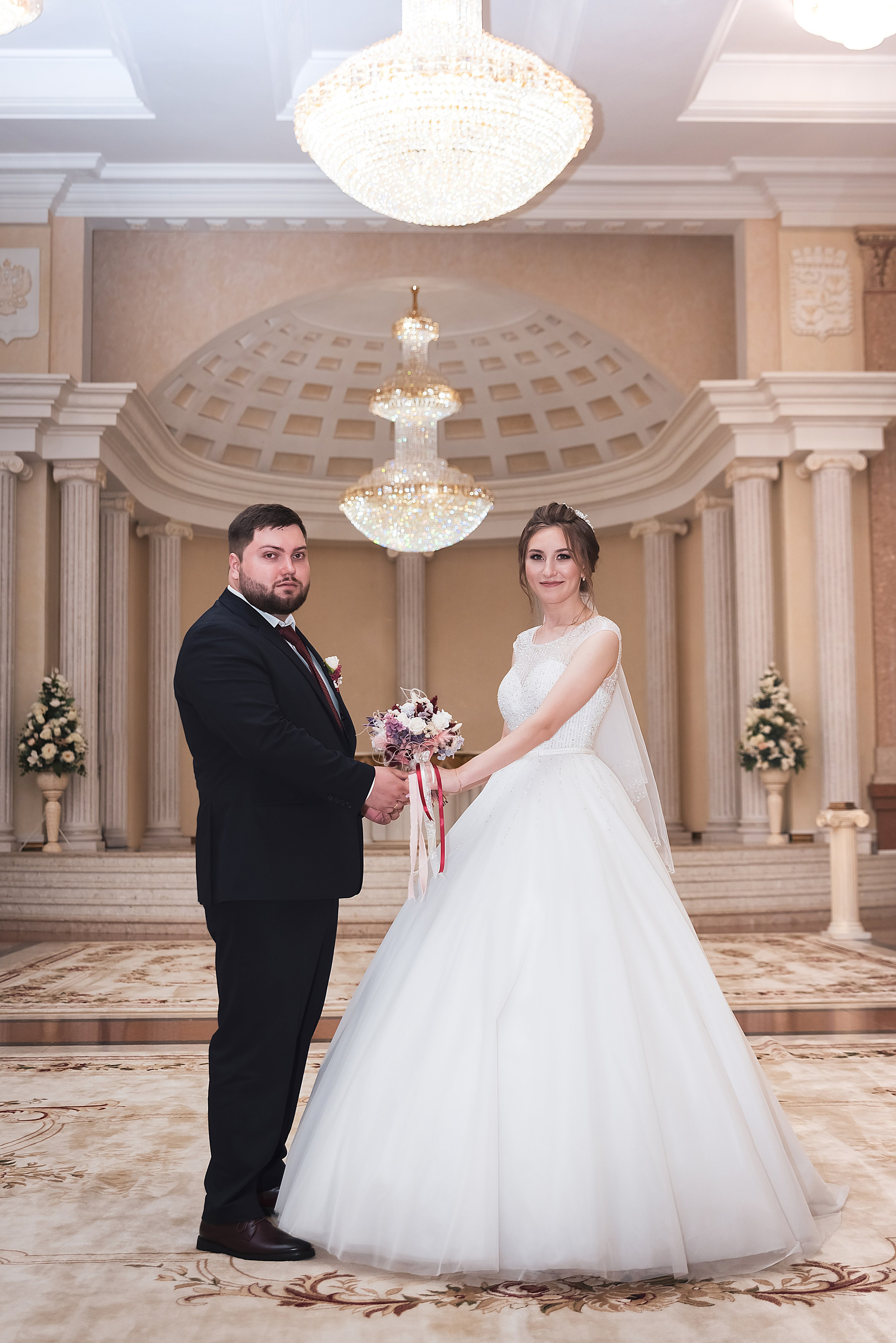 Свадьба в Екатерининском зале Краснодара жених и невеста