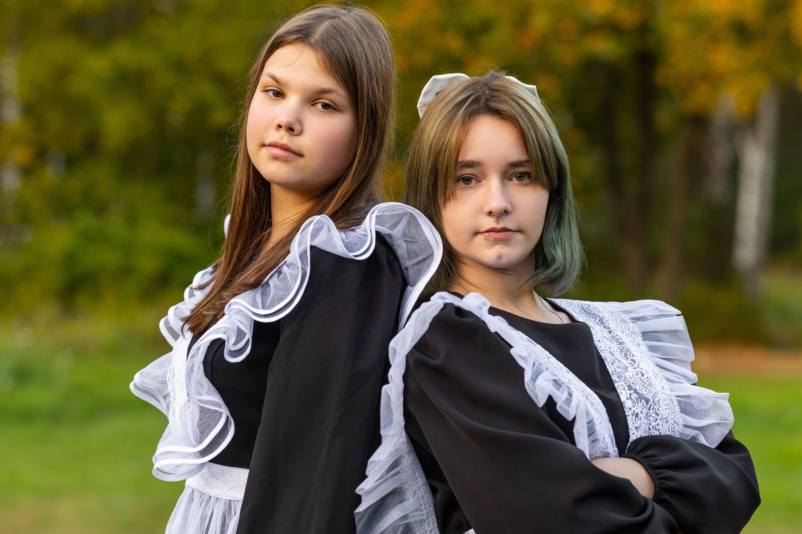 Осенняя фотосессия у школы с учителем. Семейный и детский фотограф Анна Петракова