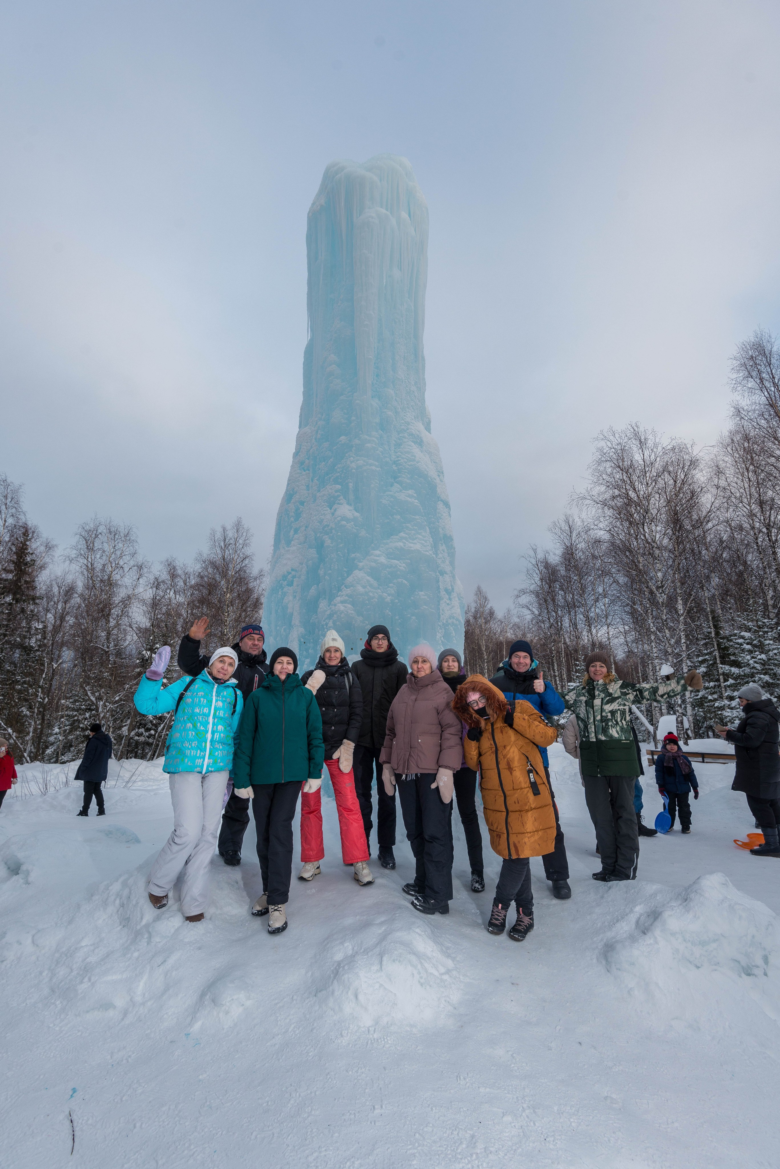 Таганай Семибратка, Парк Бажова, ледяной фонтан 06.01.2024. Свадебный фотограф на Урале Виктор Соколов