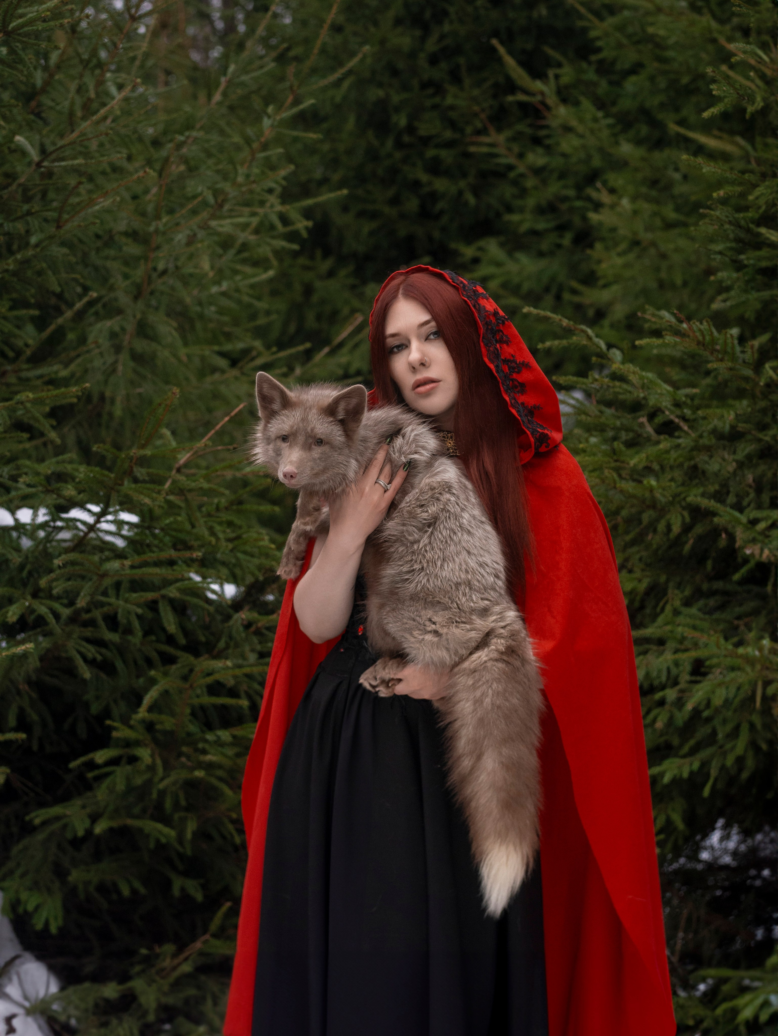 Лина и лис Мигель. Арт фотограф, женский фотограф Москва