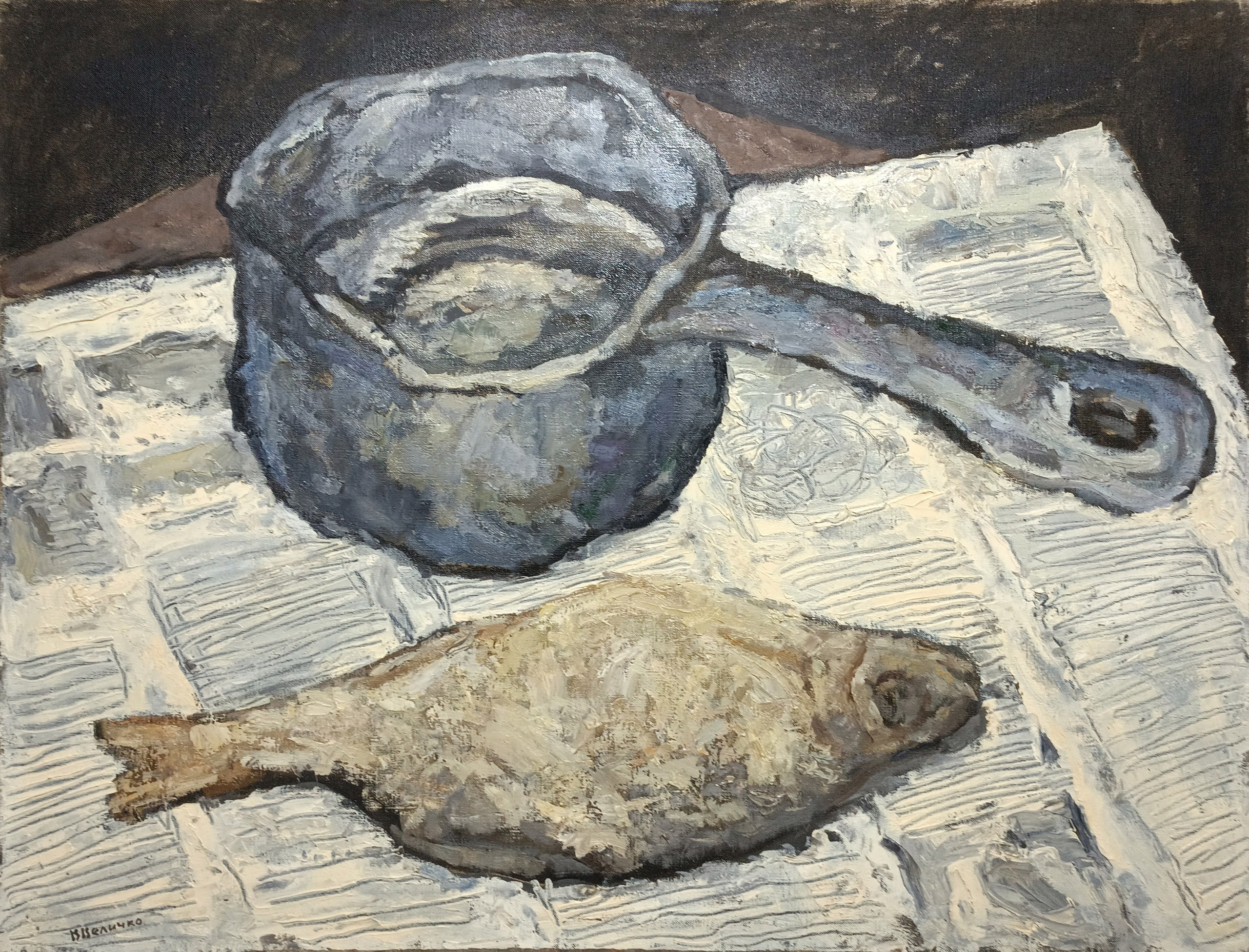 «Ковш и рыба» 1975 год. Художник Величко Вадим Семёнович